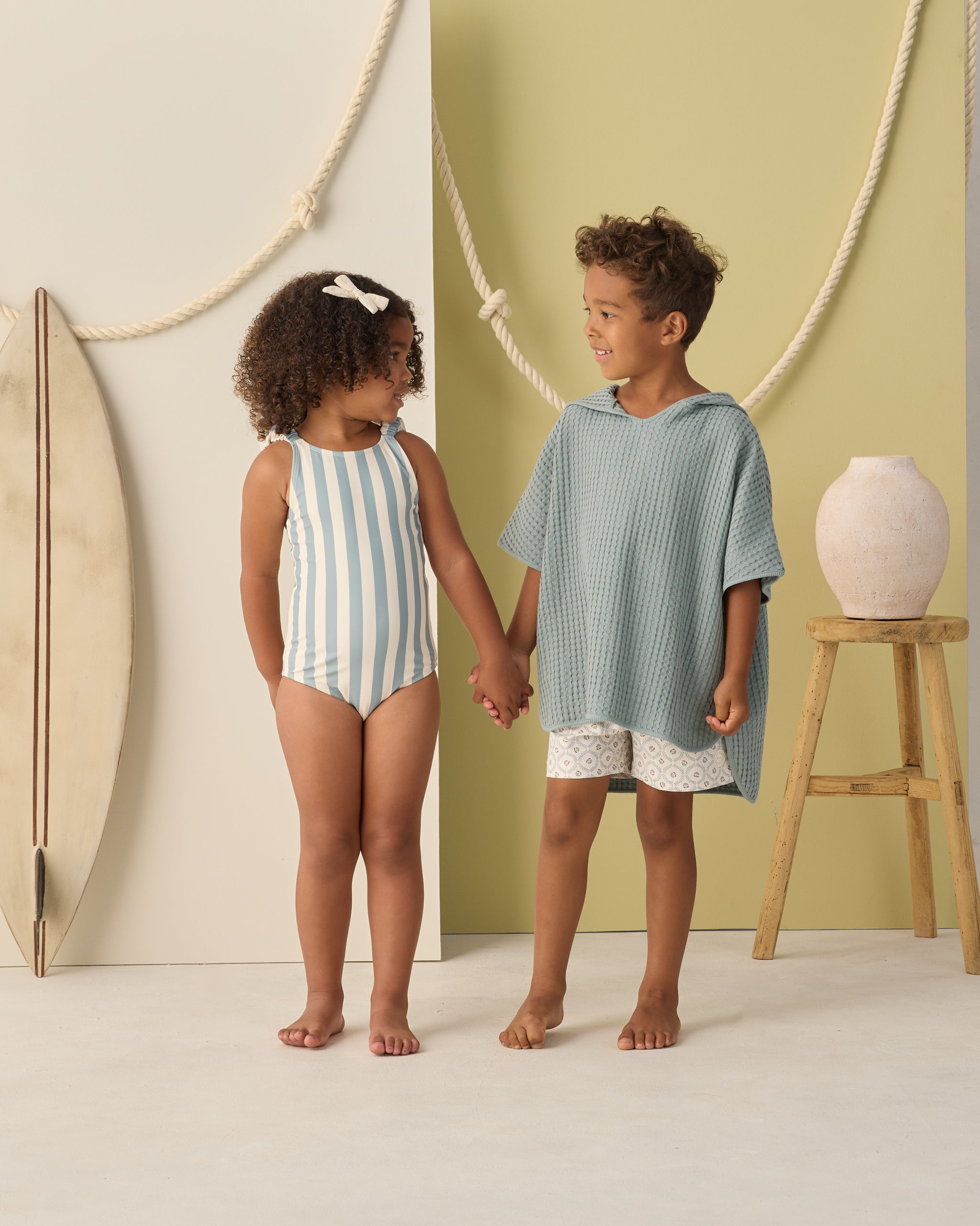 Scrunch One-Piece Green Stripe - Rylee + Cru | Kids Clothes | Trendy Baby Clothes | Modern Infant Outfits |