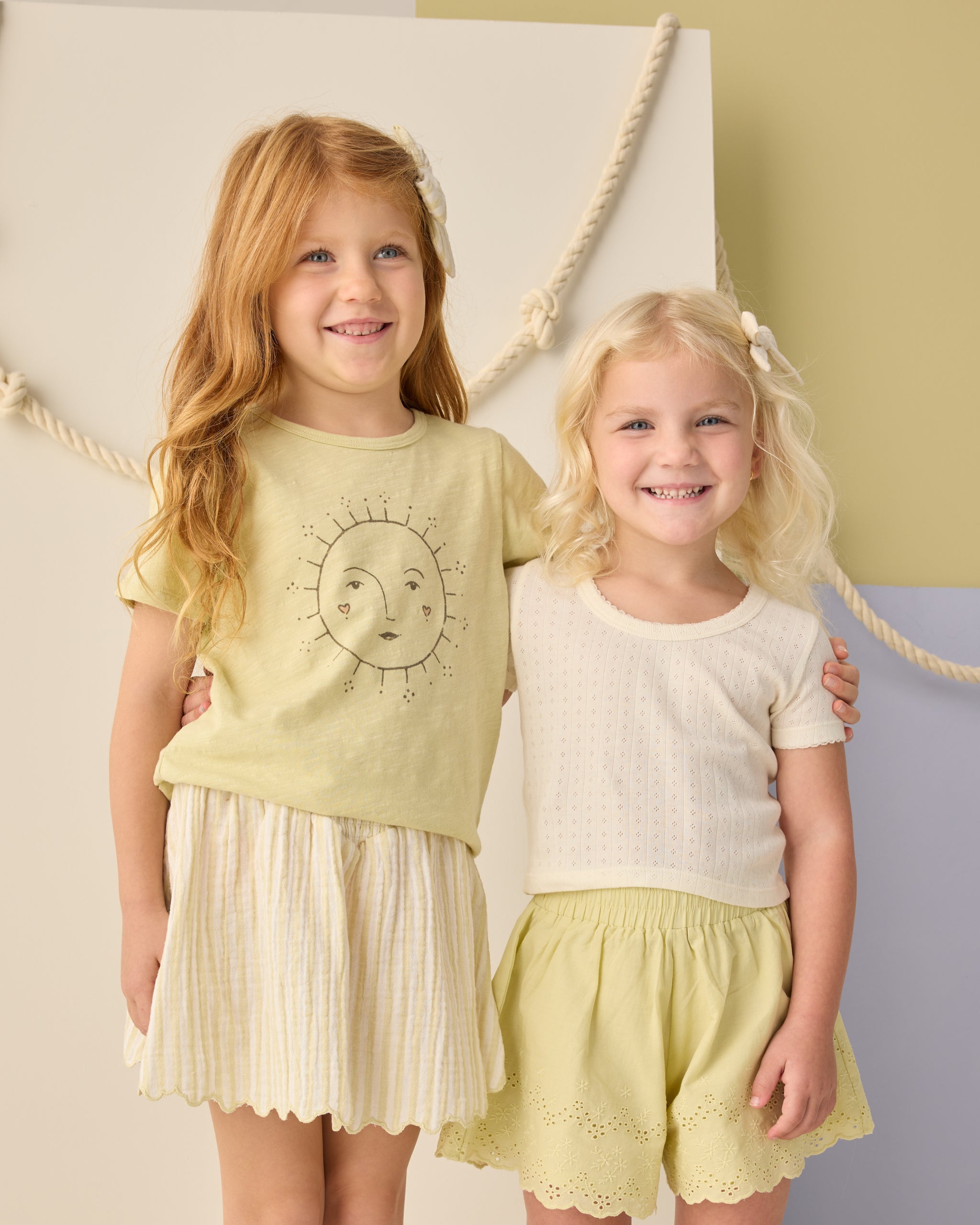 Pointelle Tee Ivory - Rylee + Cru | Kids Clothes | Trendy Baby Clothes | Modern Infant Outfits |