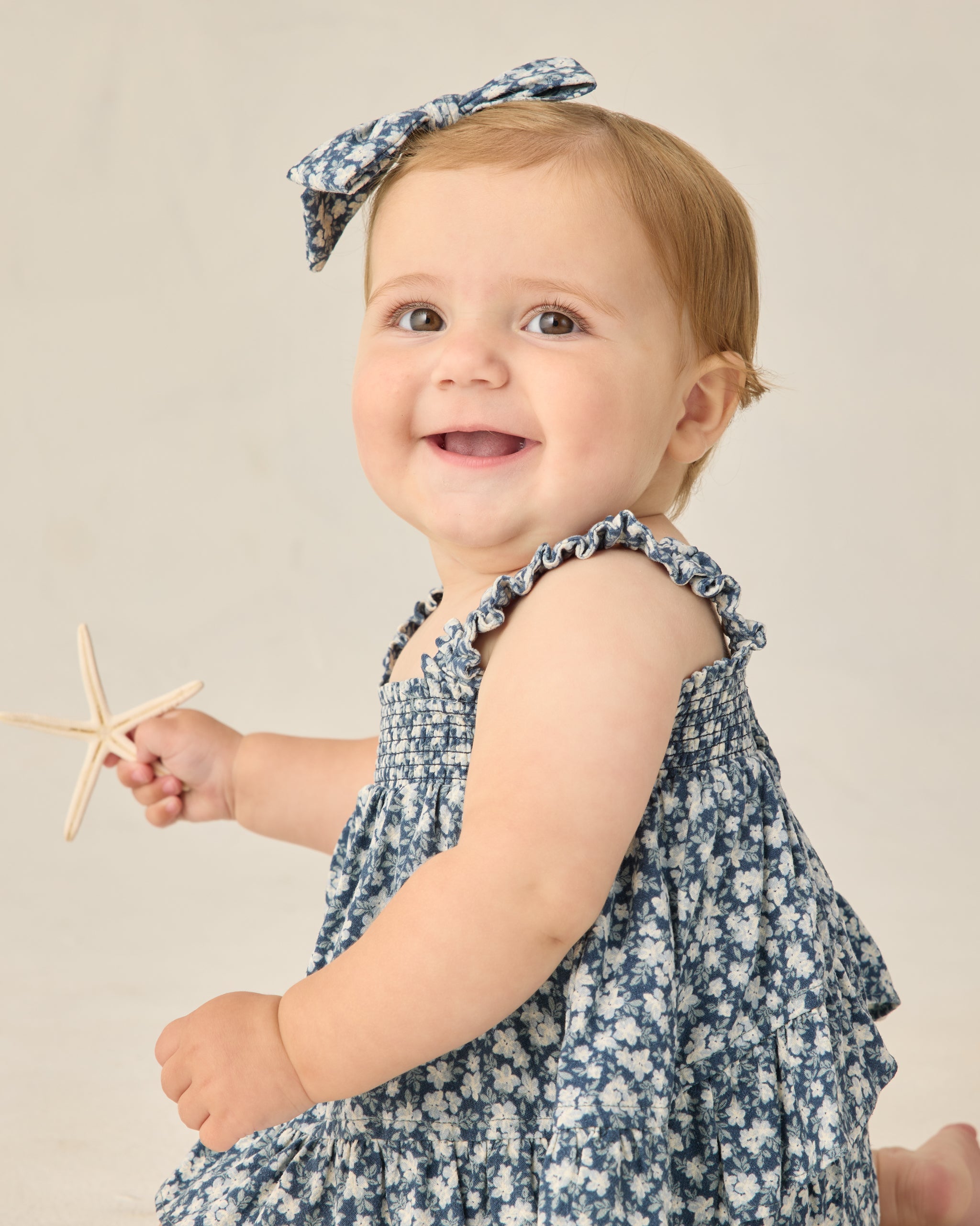 Bow Navy Floral - Rylee + Cru | Kids Clothes | Trendy Baby Clothes | Modern Infant Outfits |