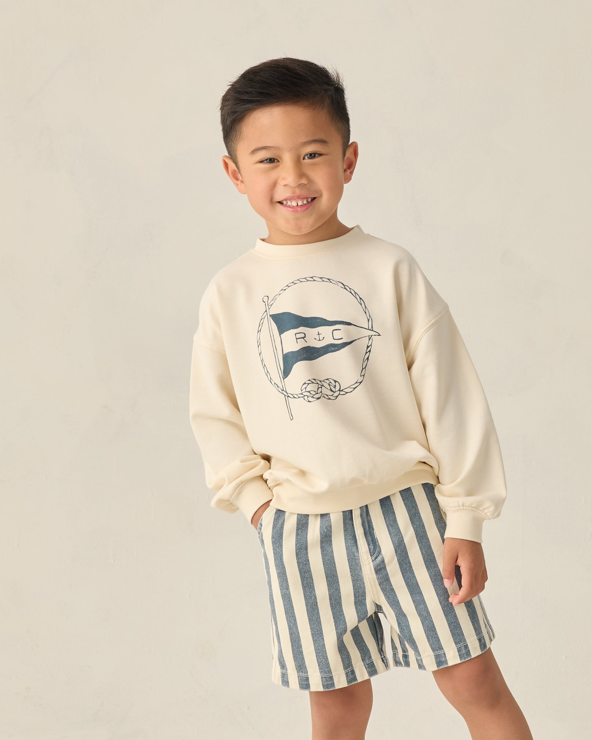 Sweatshirt Nautical Flag - Rylee + Cru | Kids Clothes | Trendy Baby Clothes | Modern Infant Outfits |