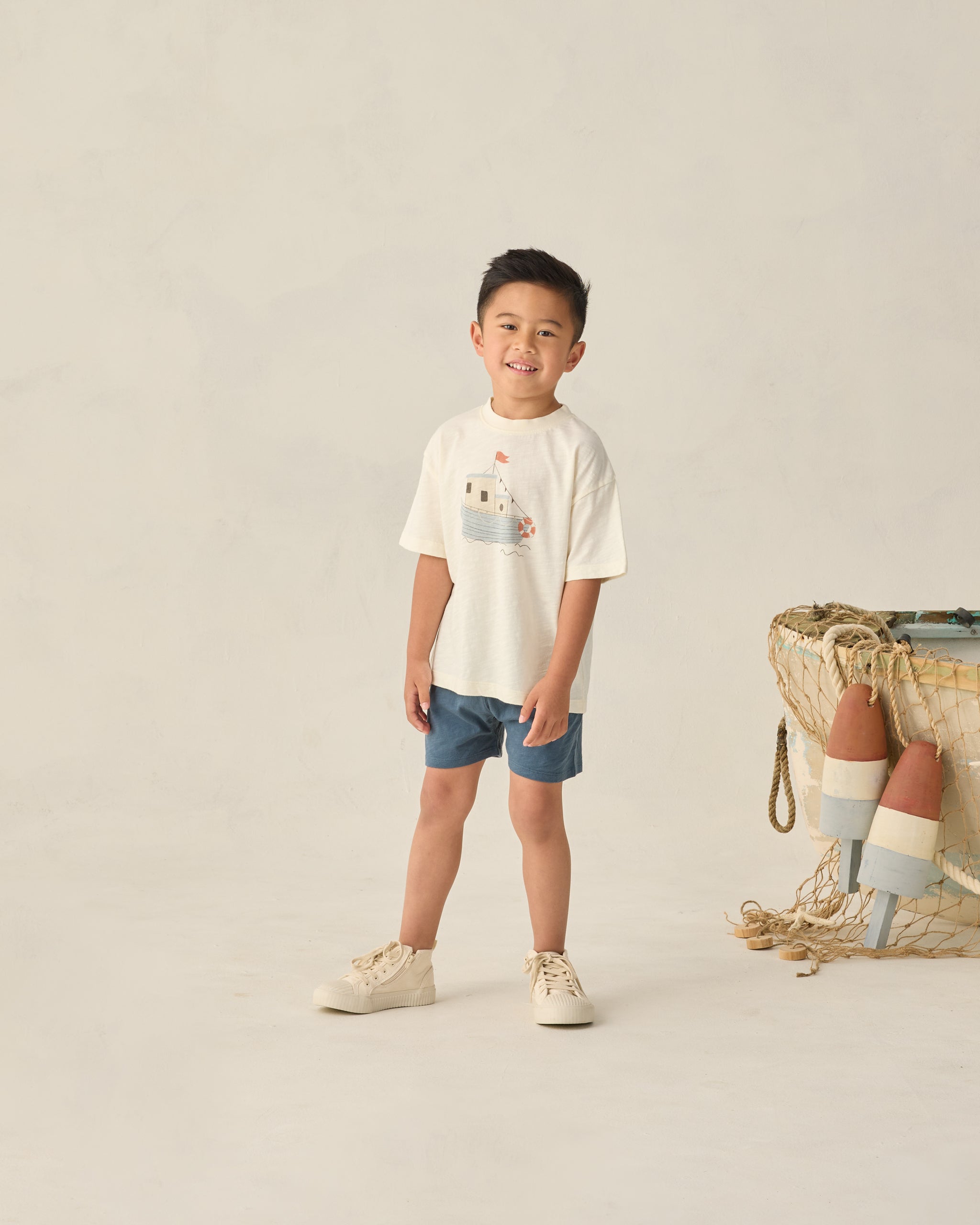 Relaxed Tee Tug Boat - Rylee + Cru | Kids Clothes | Trendy Baby Clothes | Modern Infant Outfits |