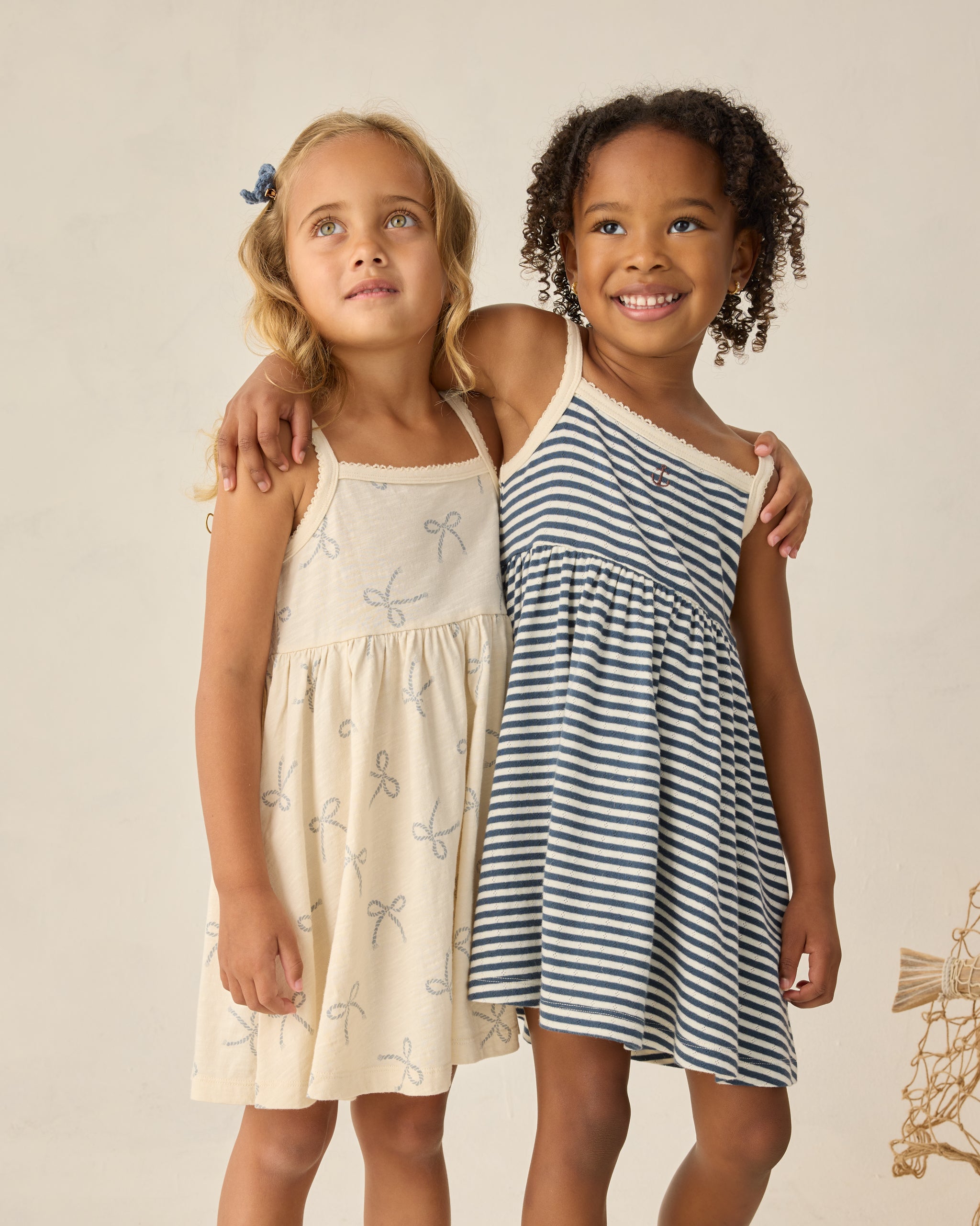 Lea Dress Navy Stripe - Rylee + Cru | Kids Clothes | Trendy Baby Clothes | Modern Infant Outfits |