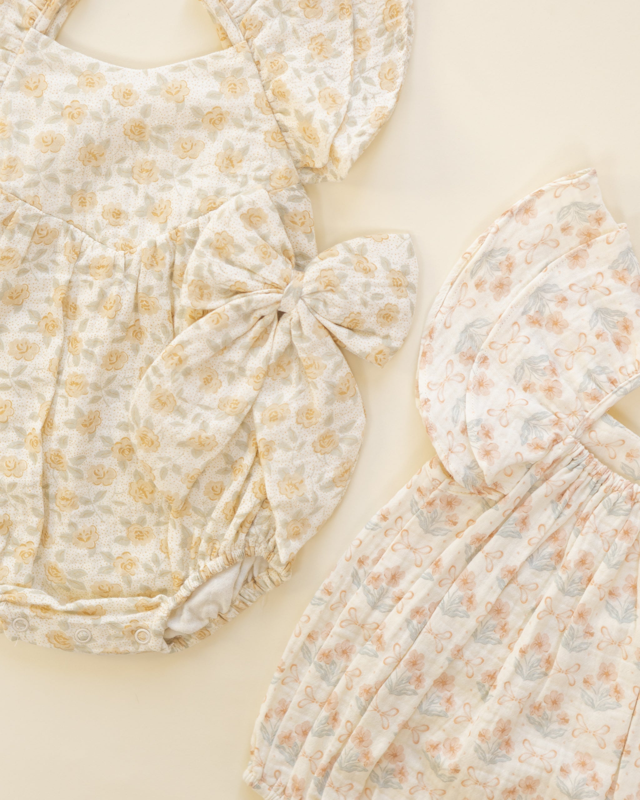 Oversized Bow Yellow Floral