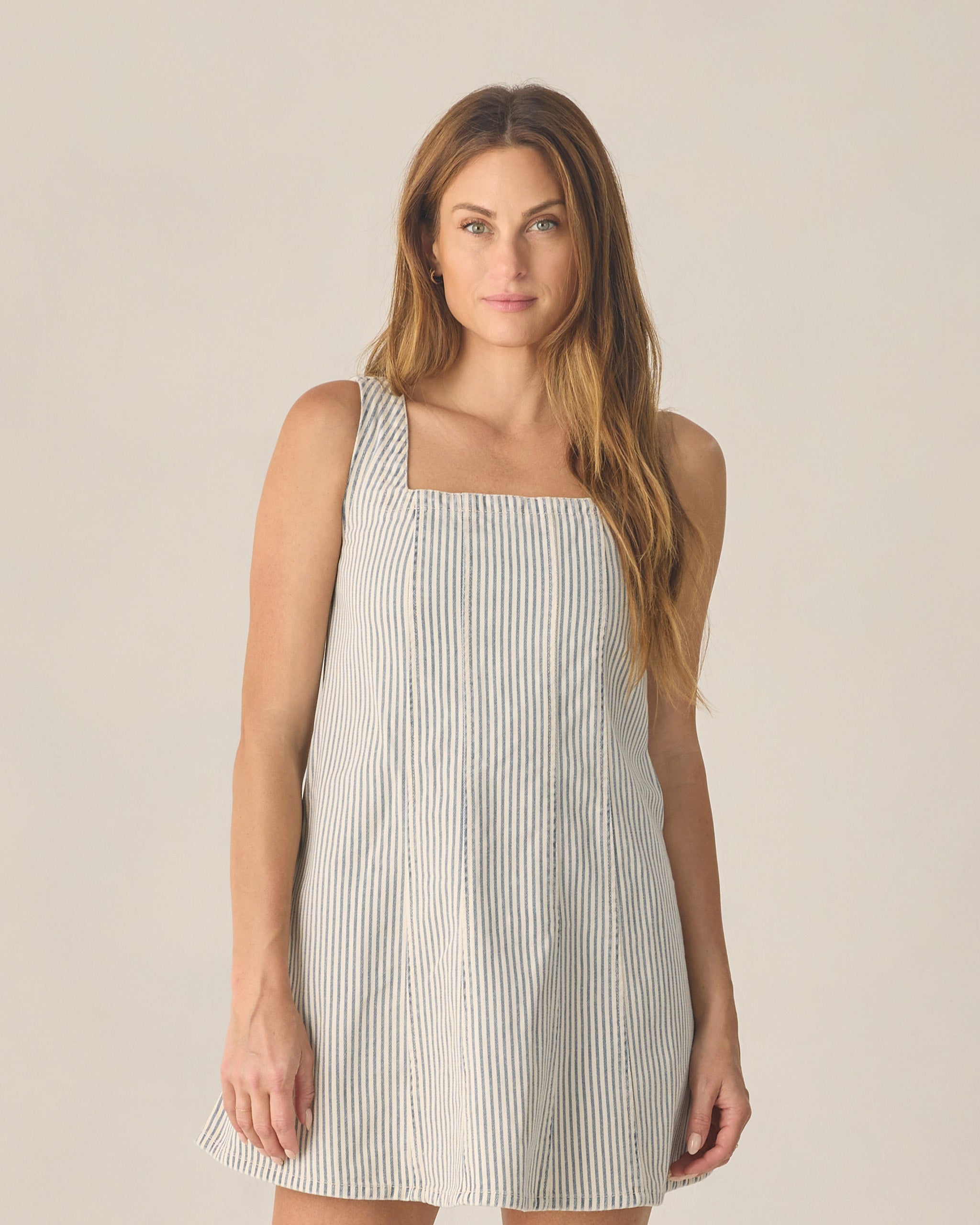 Women's Maeve Mini Dress Railroad Stripe