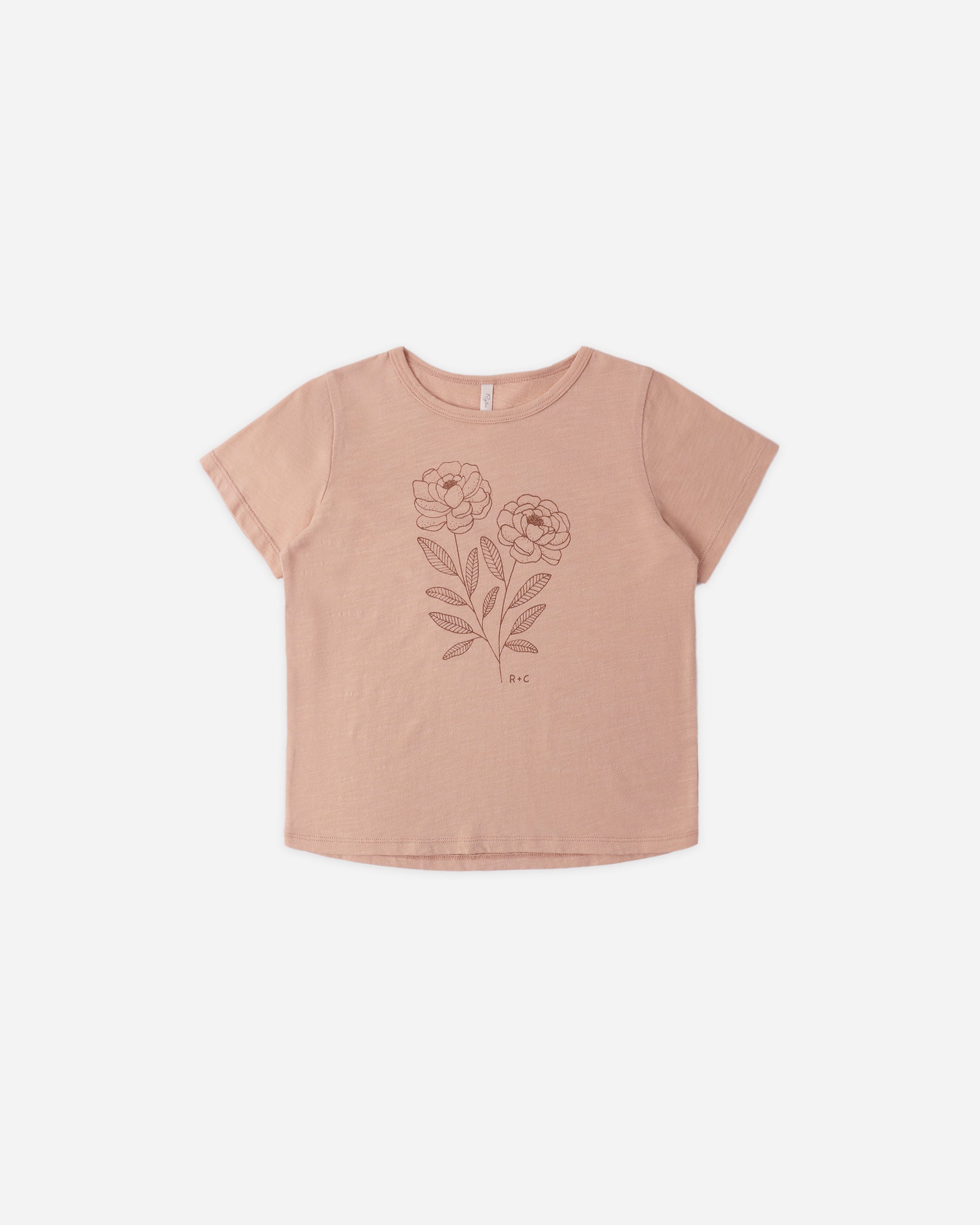 Basic Tee Peony - Rylee + Cru | Kids Clothes | Trendy Baby Clothes | Modern Infant Outfits |