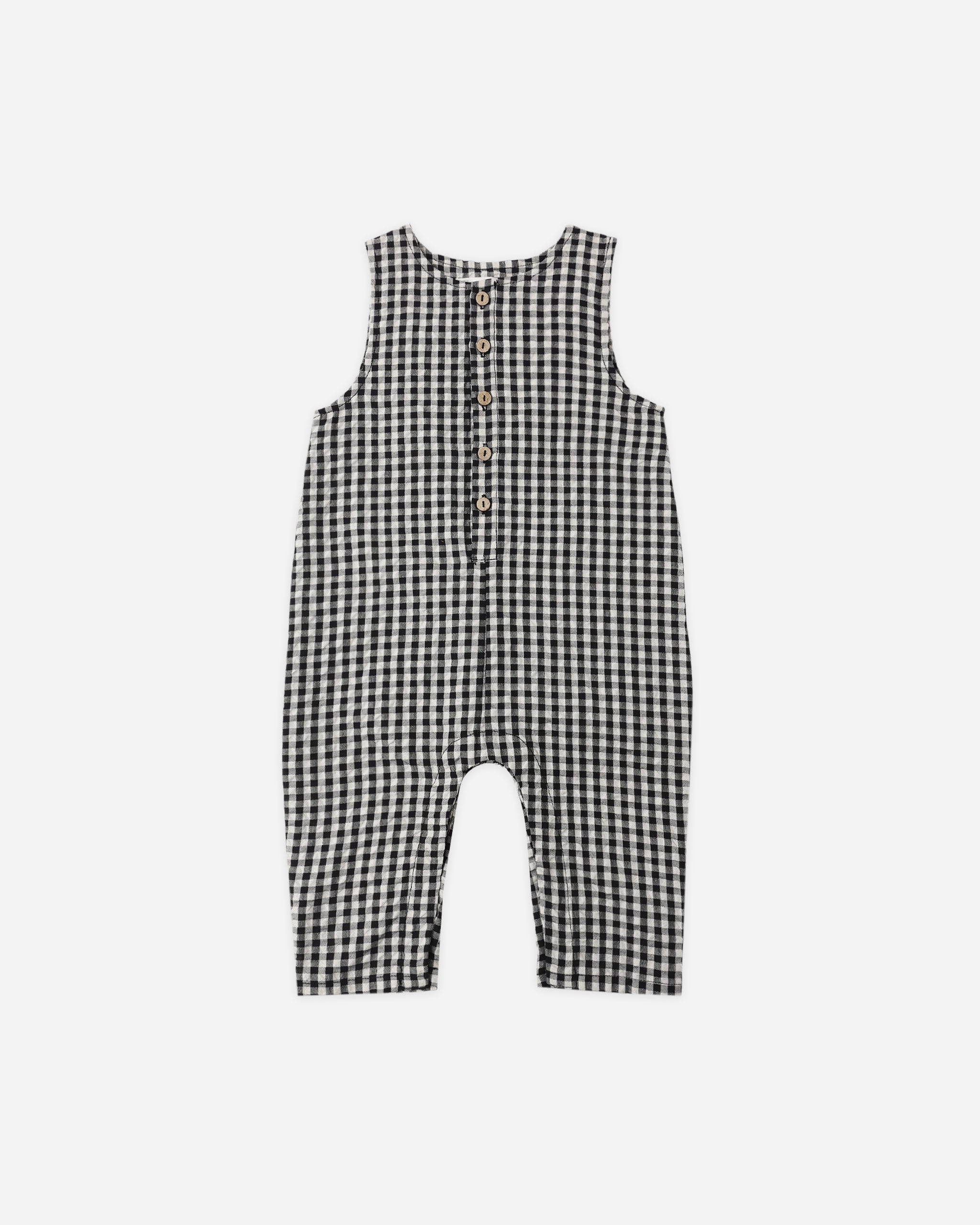Button Jumpsuit Black Check - Rylee + Cru | Kids Clothes | Trendy Baby Clothes | Modern Infant Outfits |