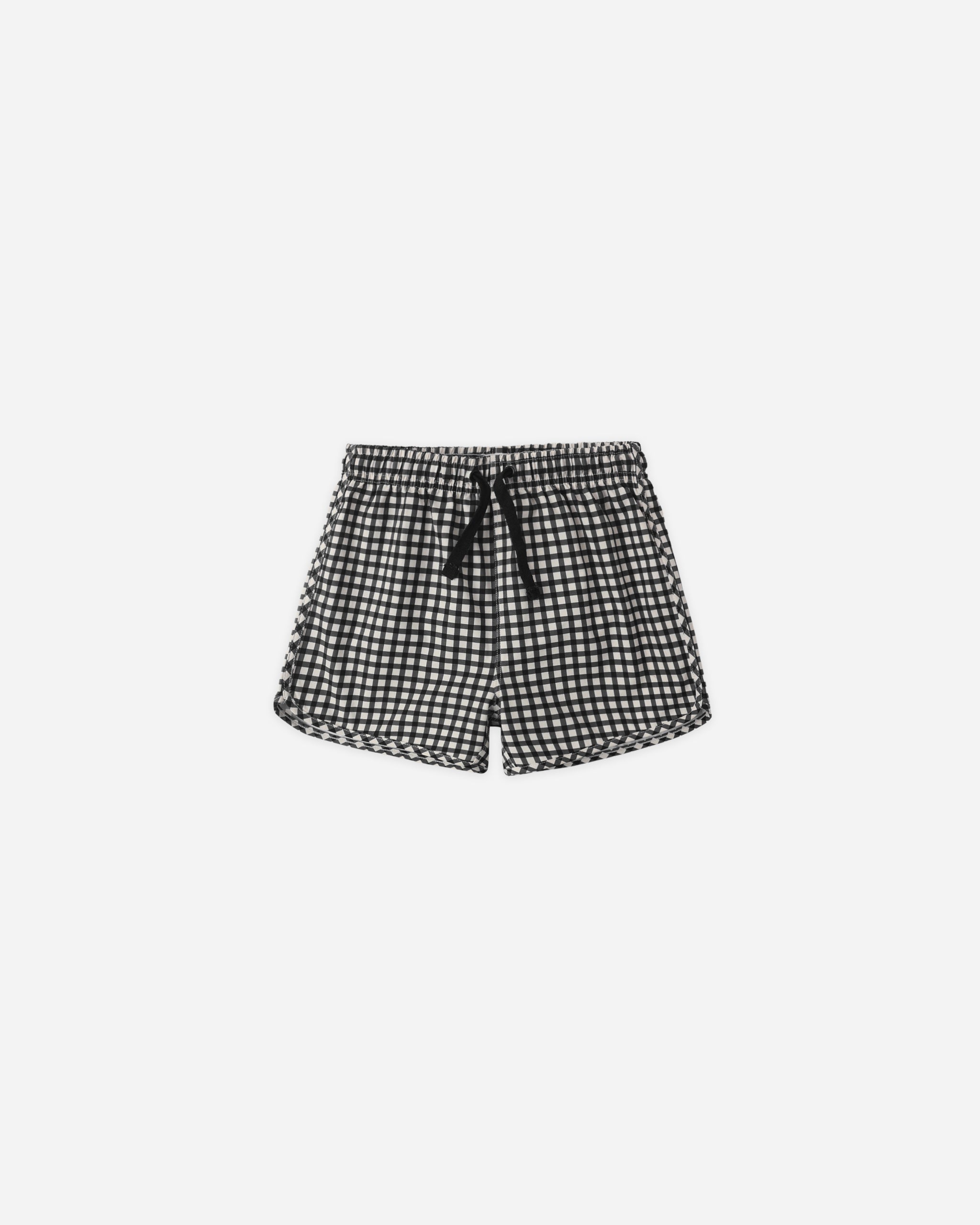 Swim Trunk Black Gingham - Rylee + Cru | Kids Clothes | Trendy Baby Clothes | Modern Infant Outfits |