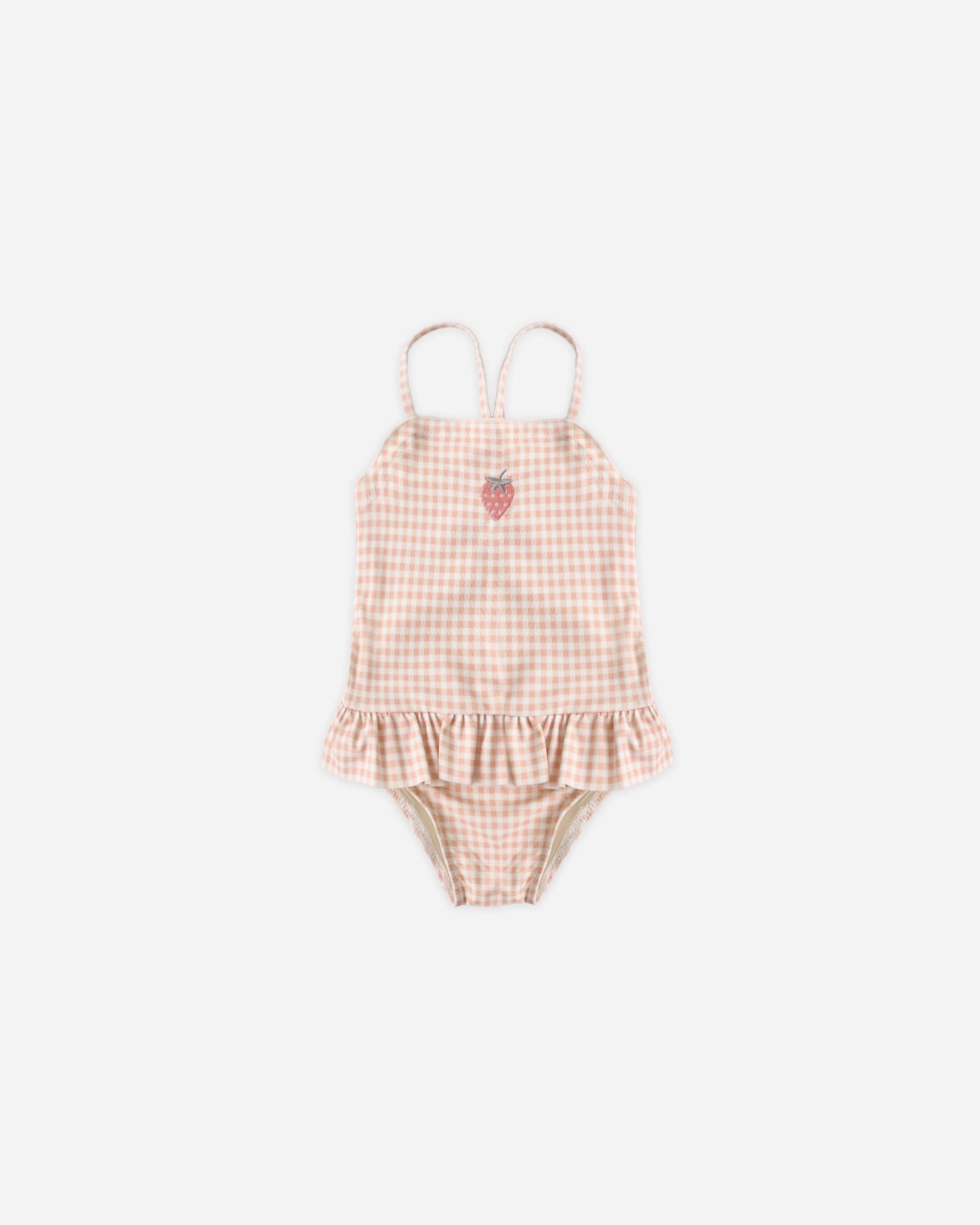 Tori Skirted One-Piece Petal Gingham - Rylee + Cru | Kids Clothes | Trendy Baby Clothes | Modern Infant Outfits |