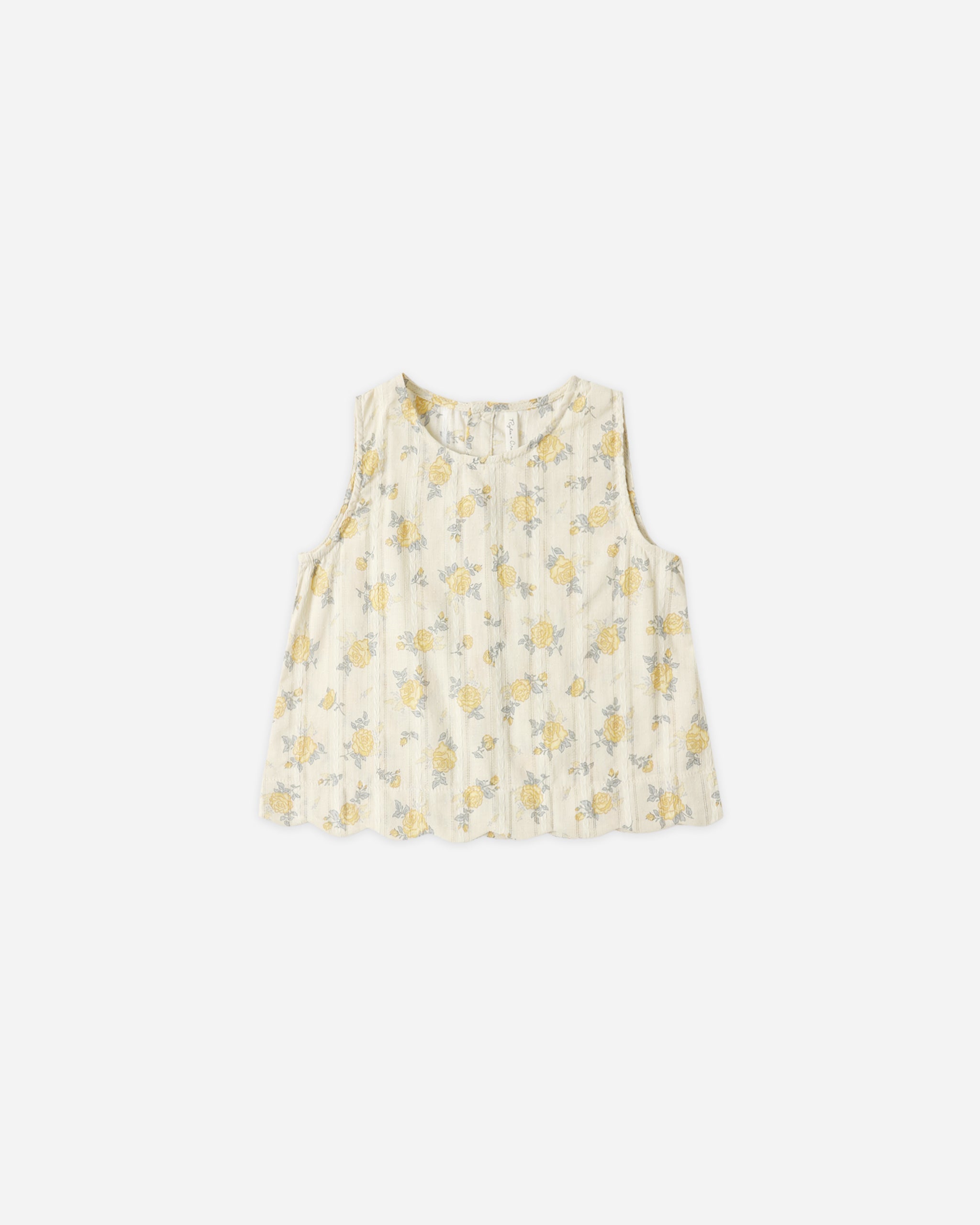 Lenny Top Lemon Ditsy Flower - Rylee + Cru | Kids Clothes | Trendy Baby Clothes | Modern Infant Outfits |
