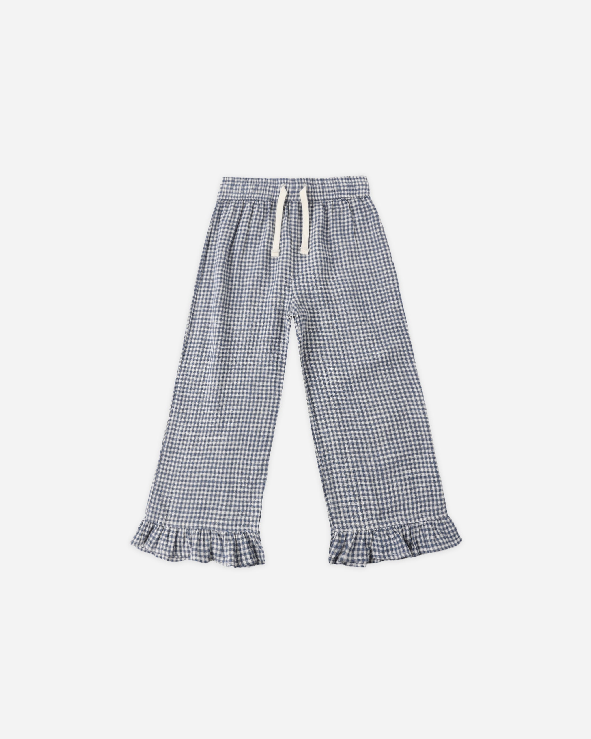 Wide Leg Pant Marine Gingham