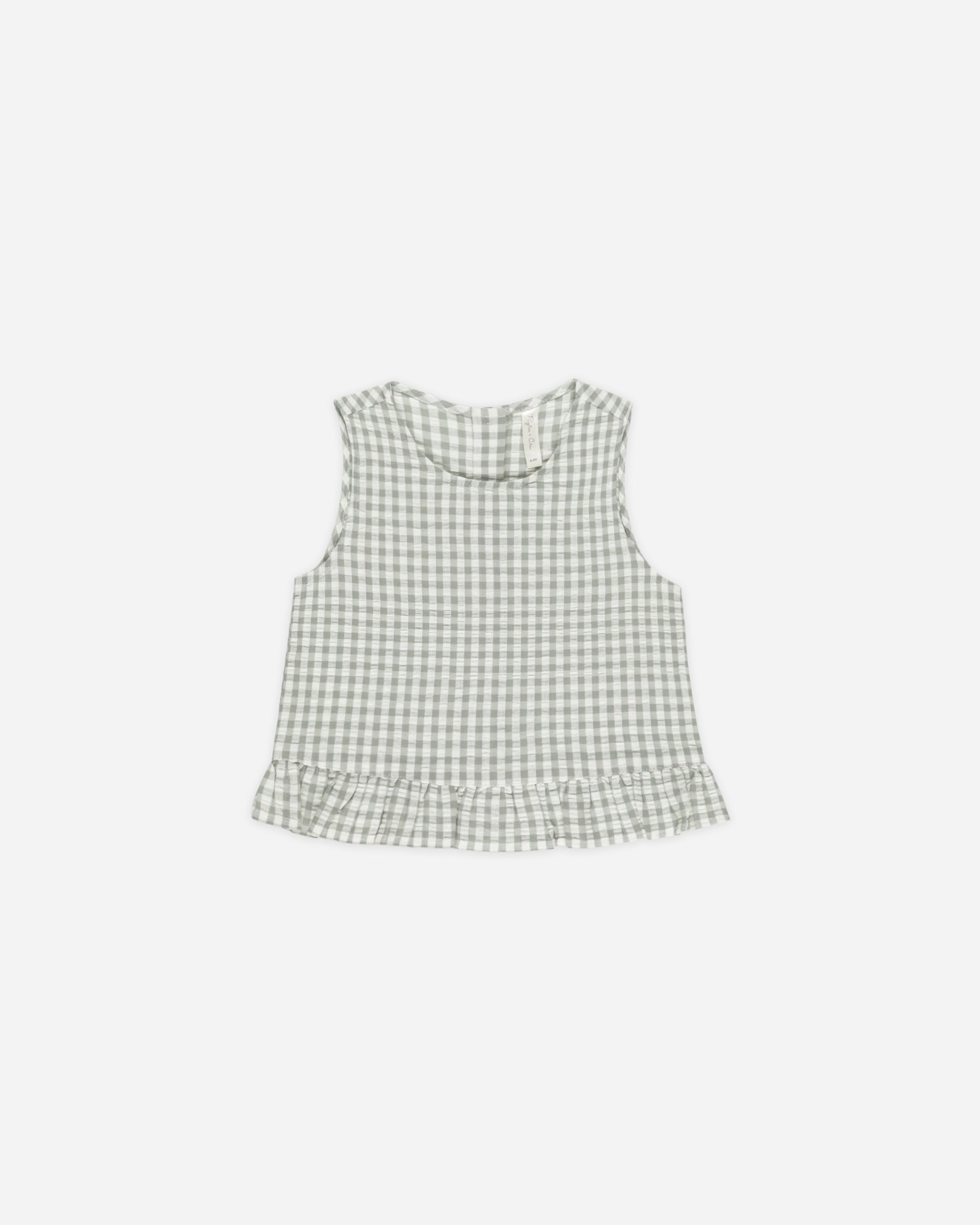 Oceanside Top || Eucalyptus Gingham