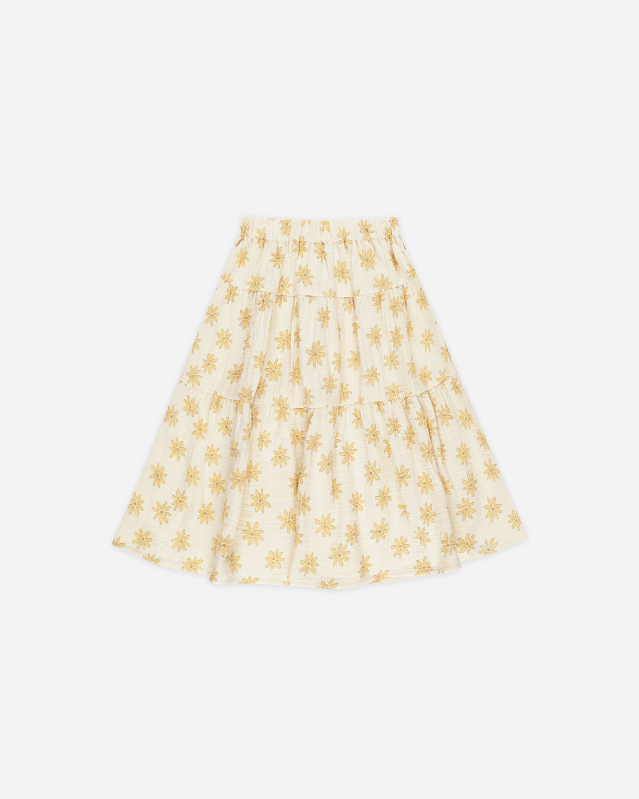 Tiered Midi Skirt || Daisies