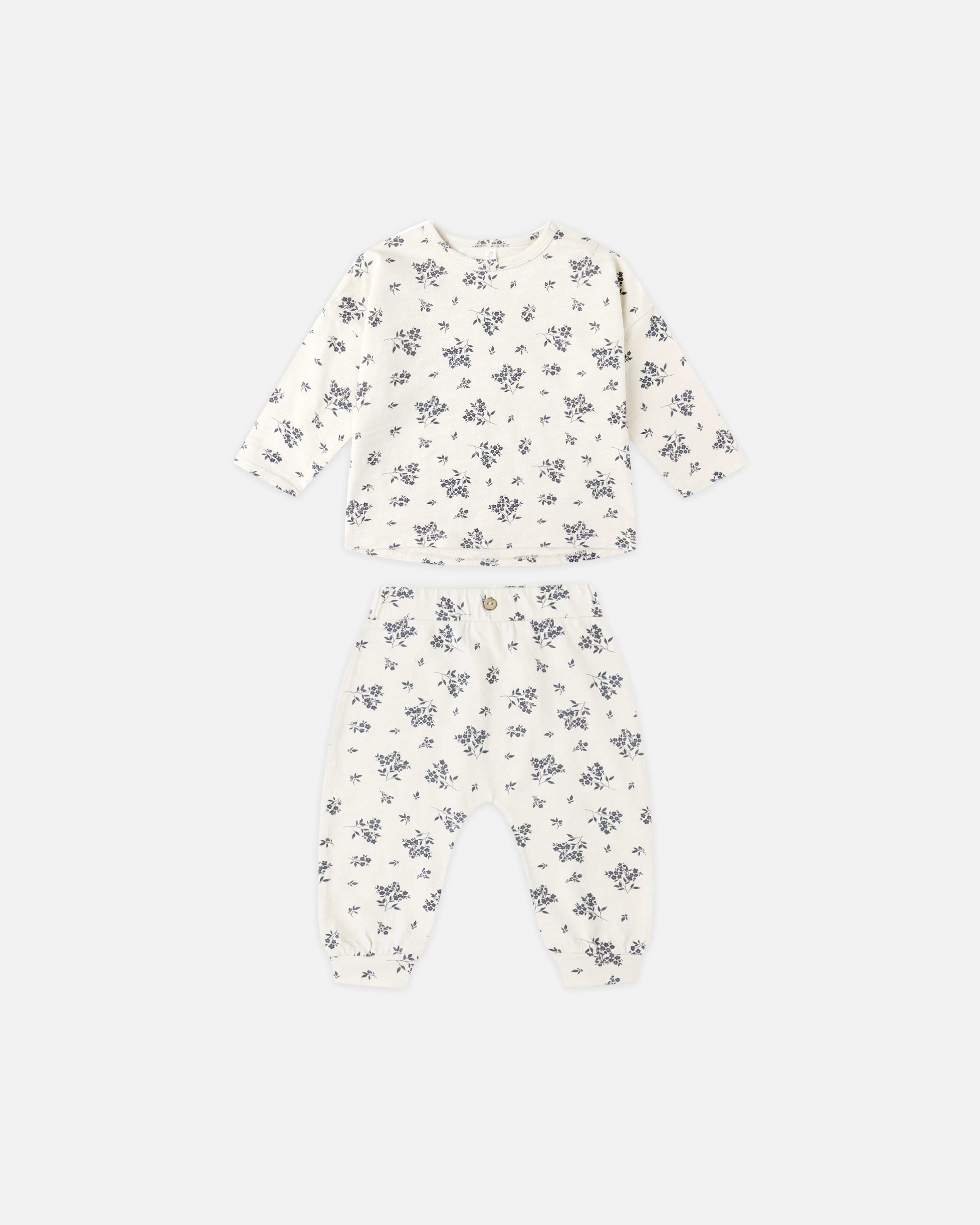 Tee + Pant Set || Blue Floral