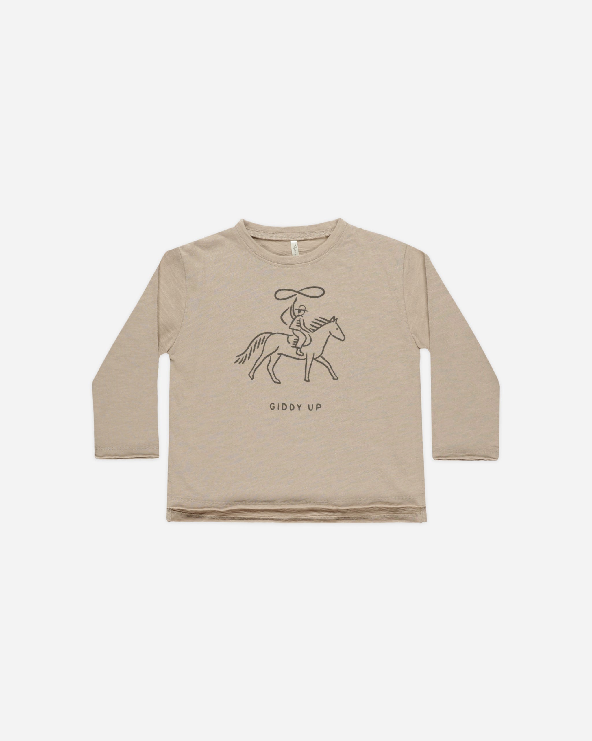 Raw Edge Long Sleeve Tee || Giddy Up