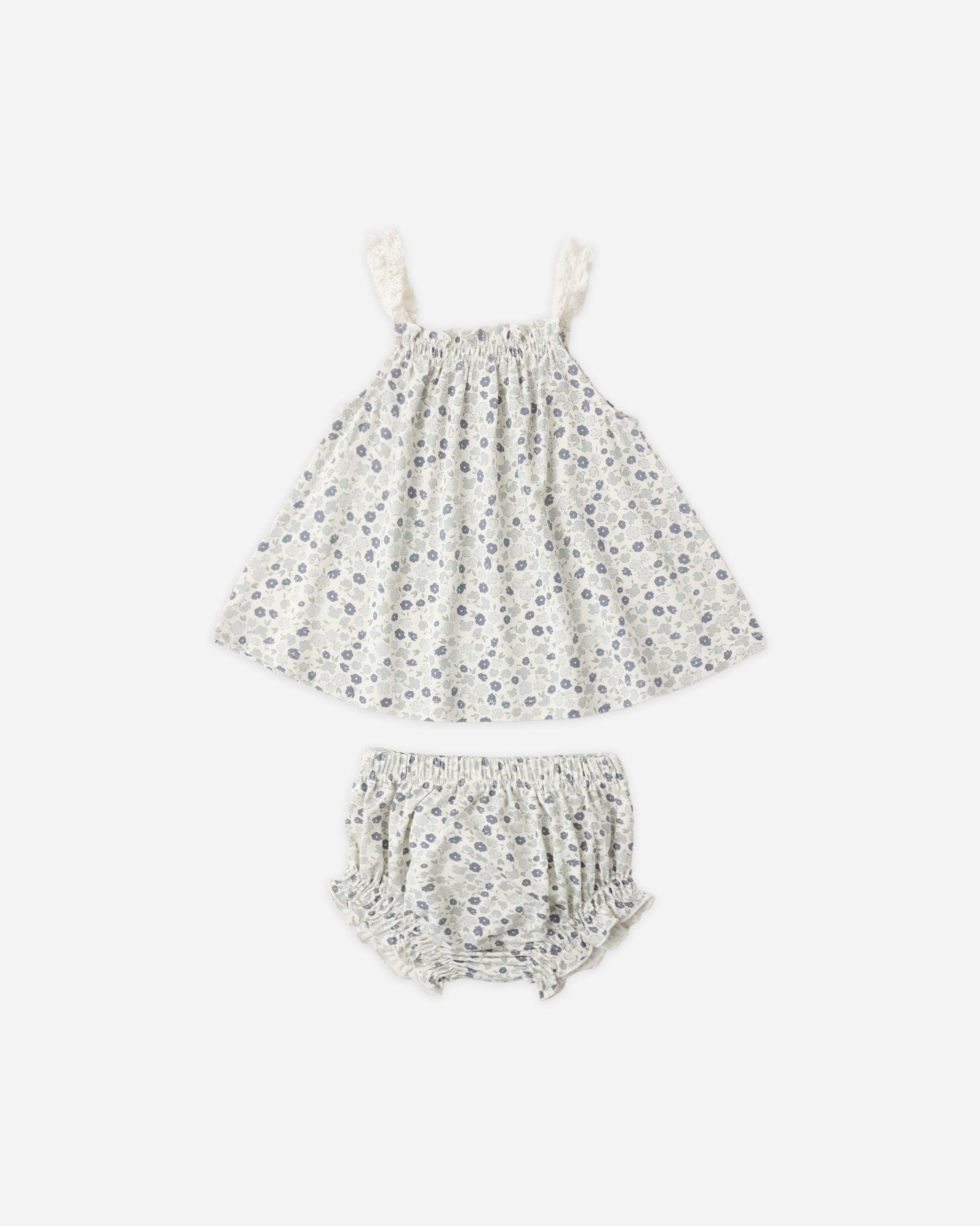 Swing Top & Bloomer Set Blue Ditsy
