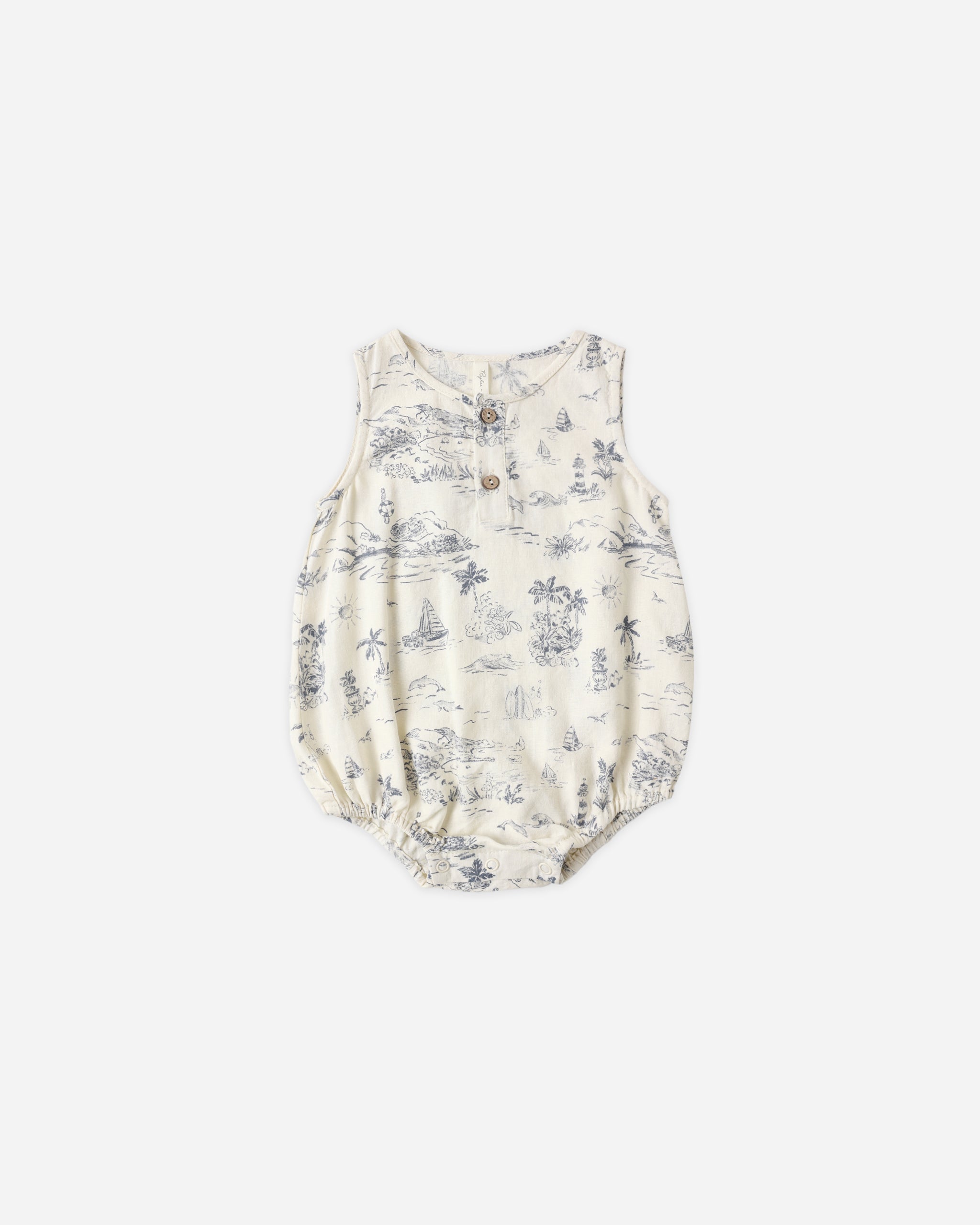 Beau Romper Ocean Toile