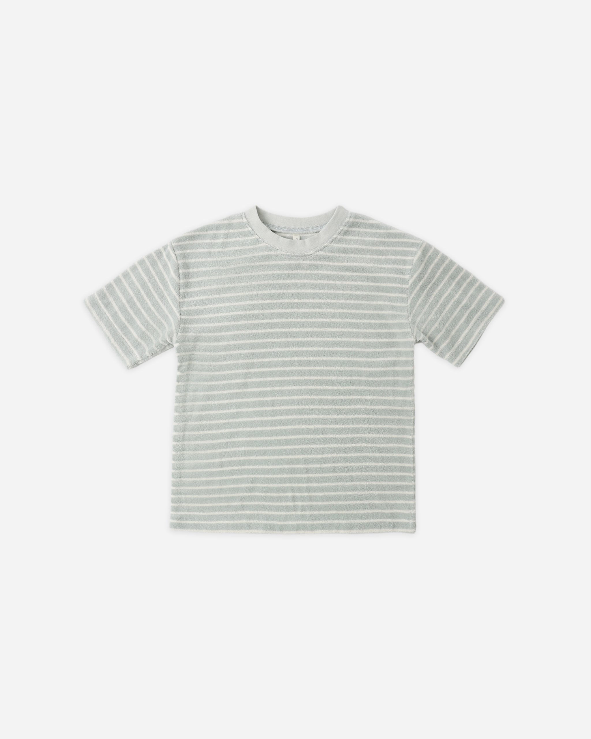 Terry Relaxed Tee Seafoam Stripe