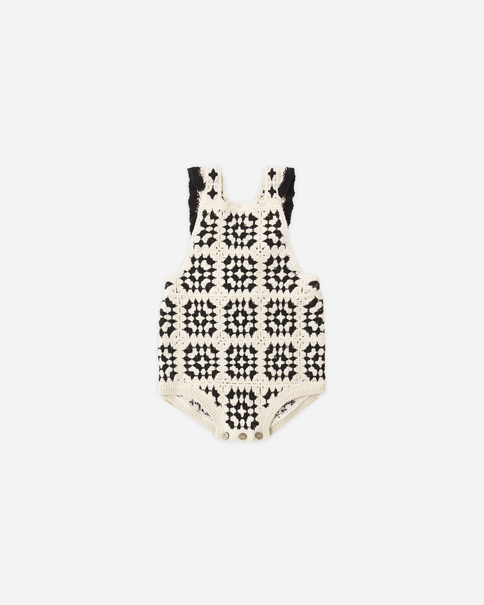 Crochet Romper Abstract - Rylee + Cru | Kids Clothes | Trendy Baby Clothes | Modern Infant Outfits |