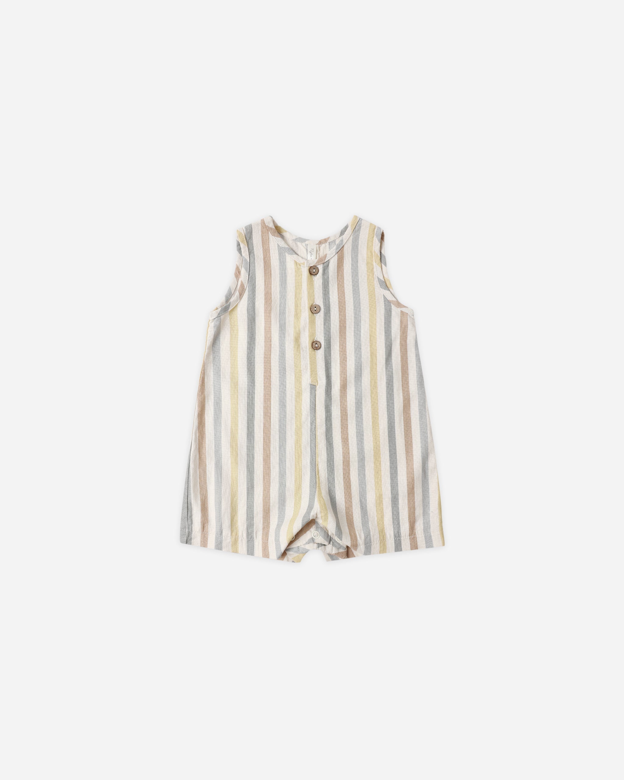 Mavrick Romper Valencia Stripe - Rylee + Cru | Kids Clothes | Trendy Baby Clothes | Modern Infant Outfits |