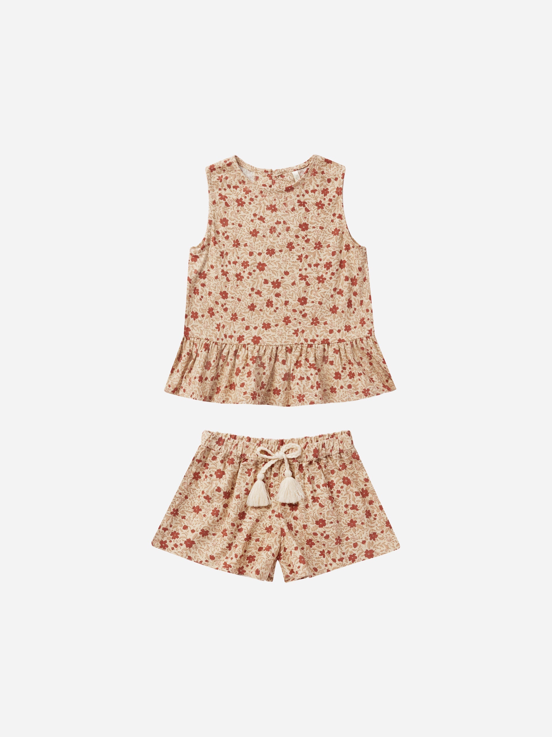 Carrie Set || Fleur - Rylee + Cru | Kids Clothes | Trendy Baby Clothes | Modern Infant Outfits |