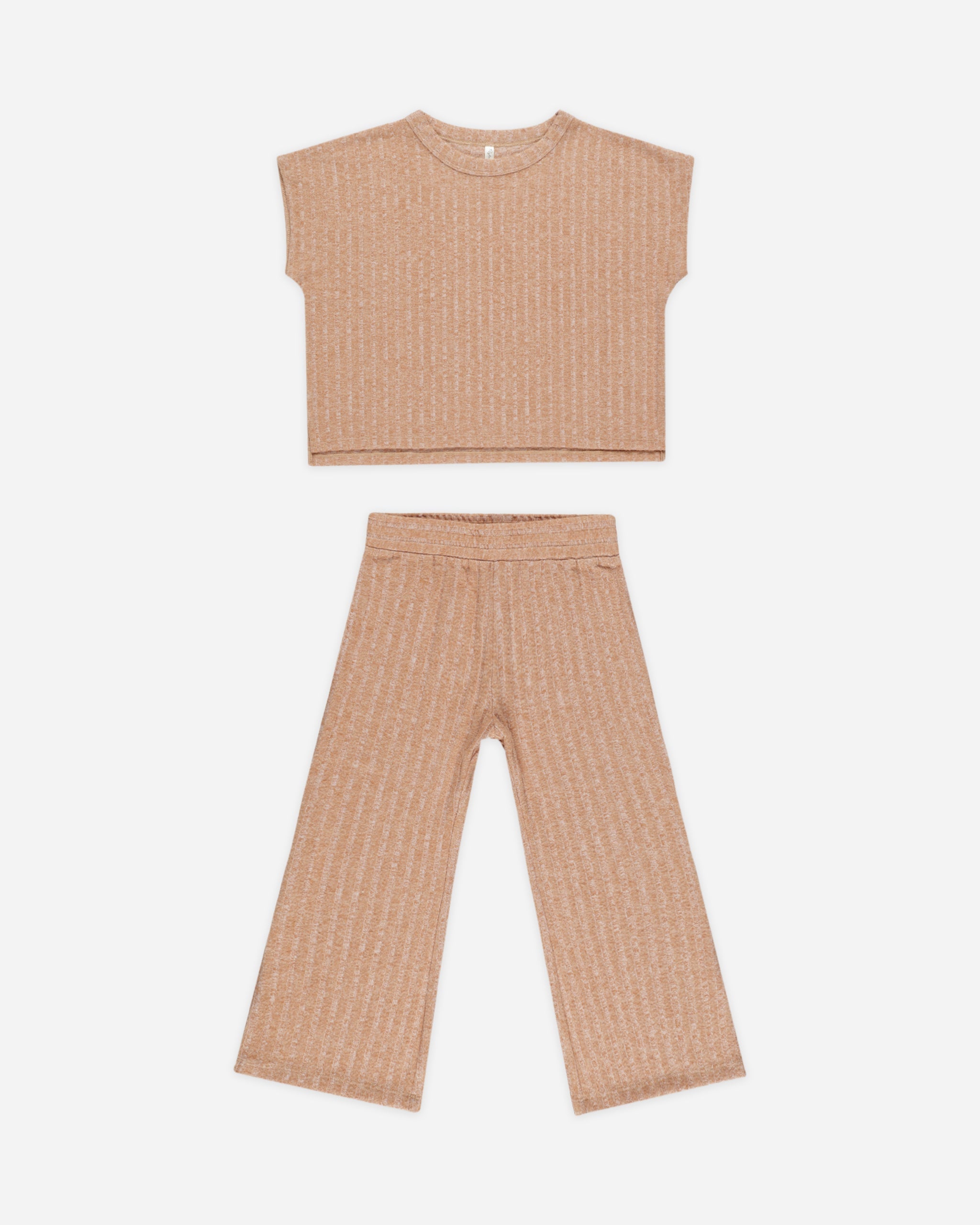 Cozy Rib Knit Set || Grapefruit