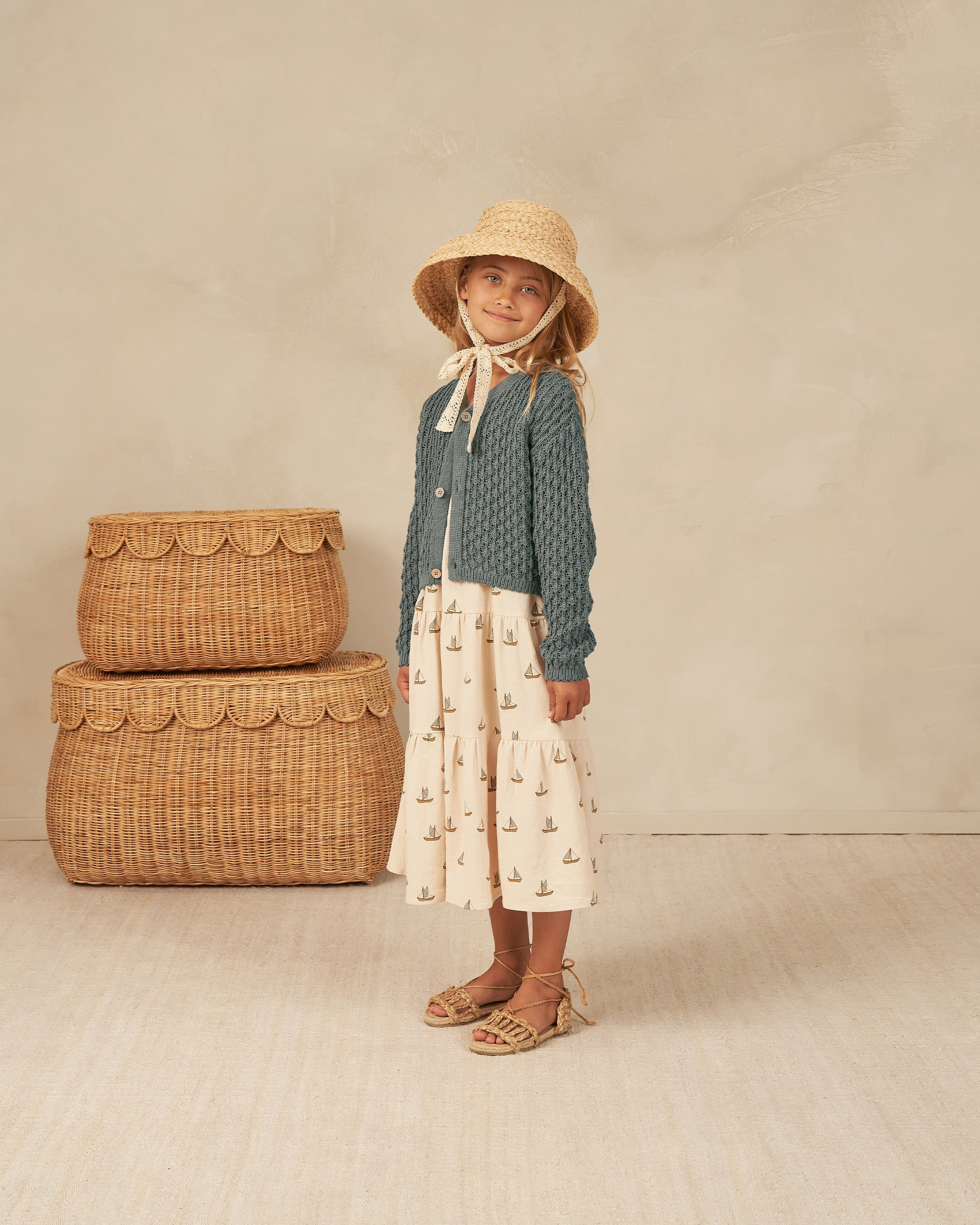 Garden Hat || Straw - Rylee + Cru | Kids Clothes | Trendy Baby Clothes | Modern Infant Outfits |