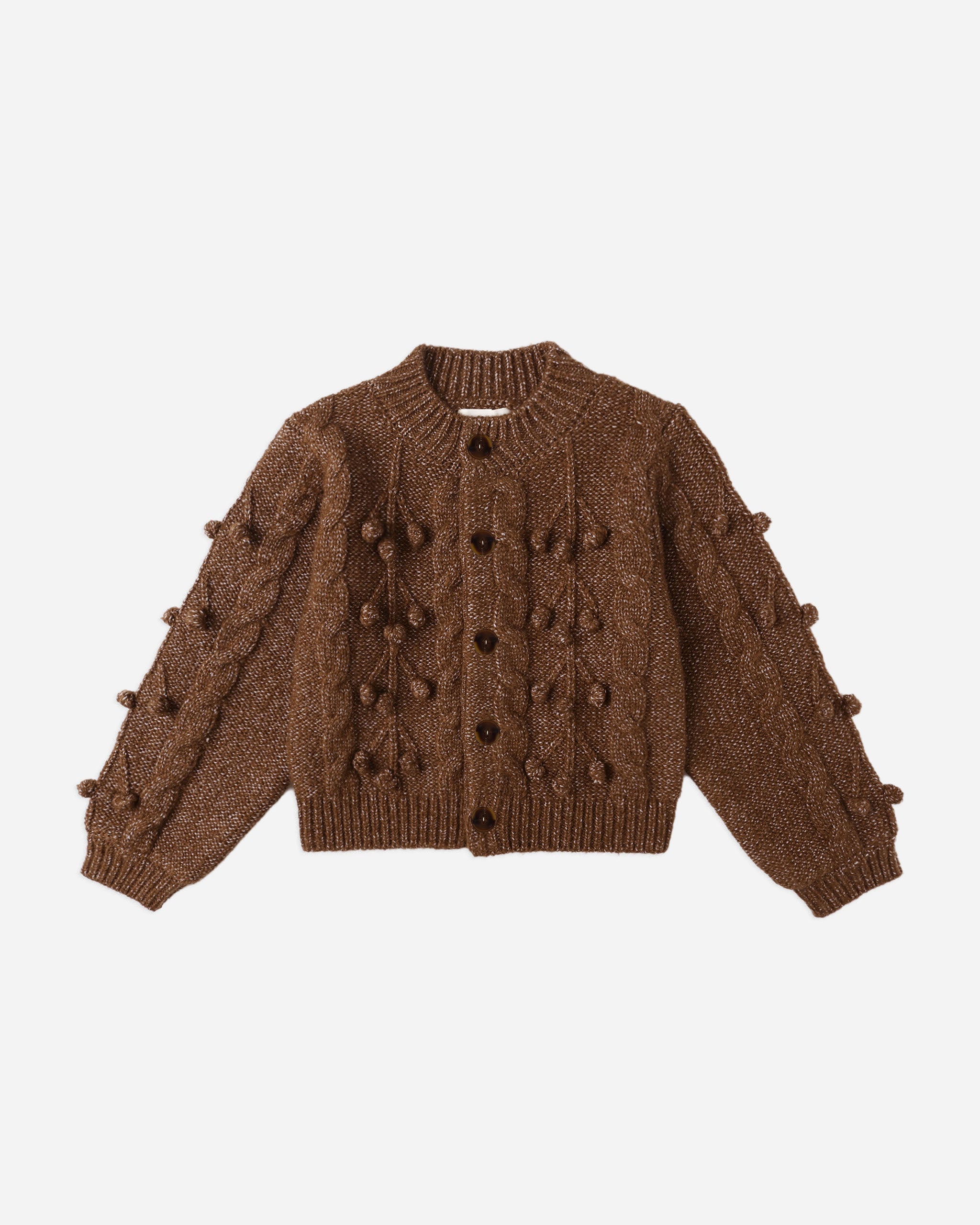 Bobble Cardigan || Brown - Rylee + Cru | Kids Clothes | Trendy Baby Clothes | Modern Infant Outfits |