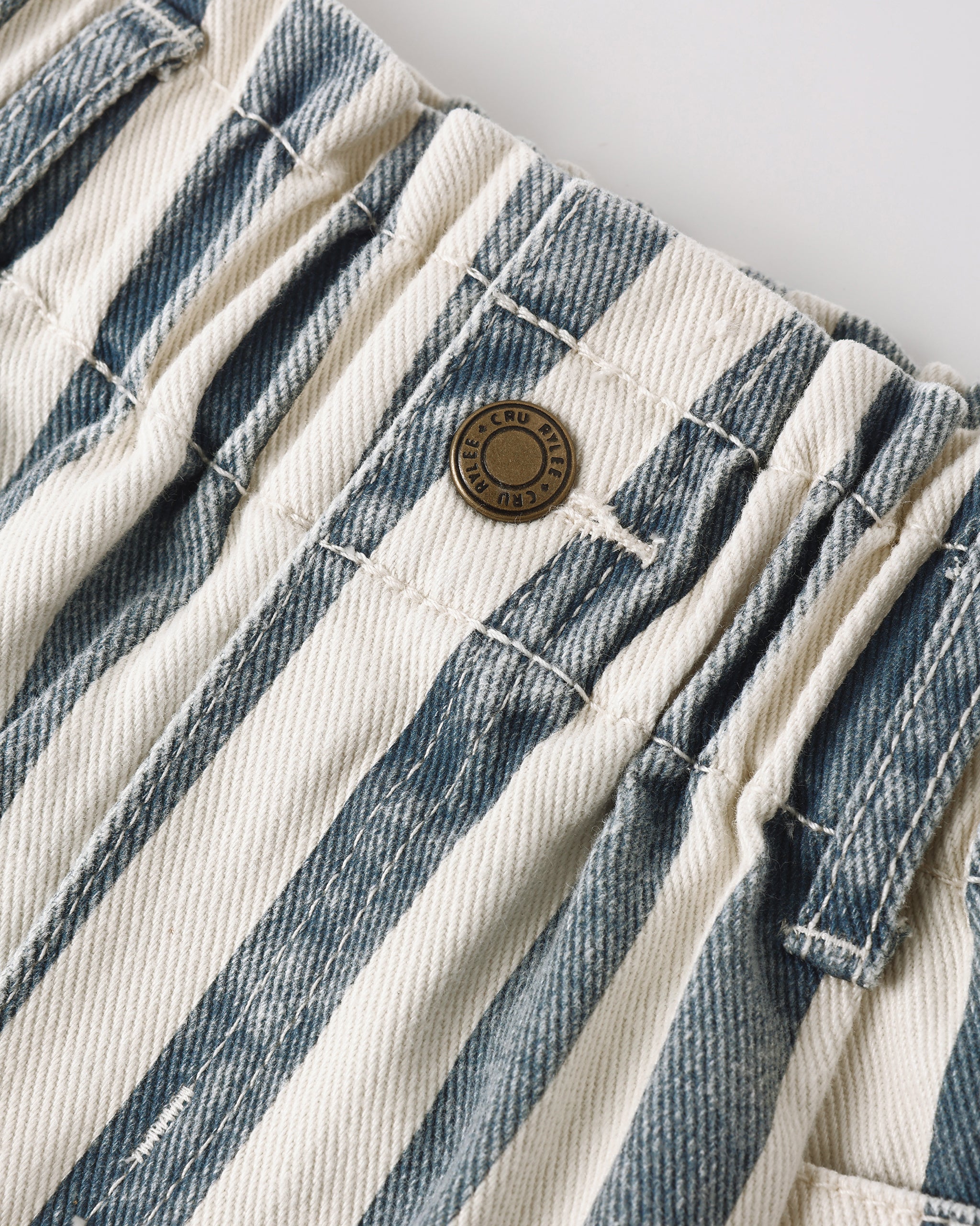 Denim Mini Skirt Navy Stripe - Rylee + Cru | Kids Clothes | Trendy Baby Clothes | Modern Infant Outfits |