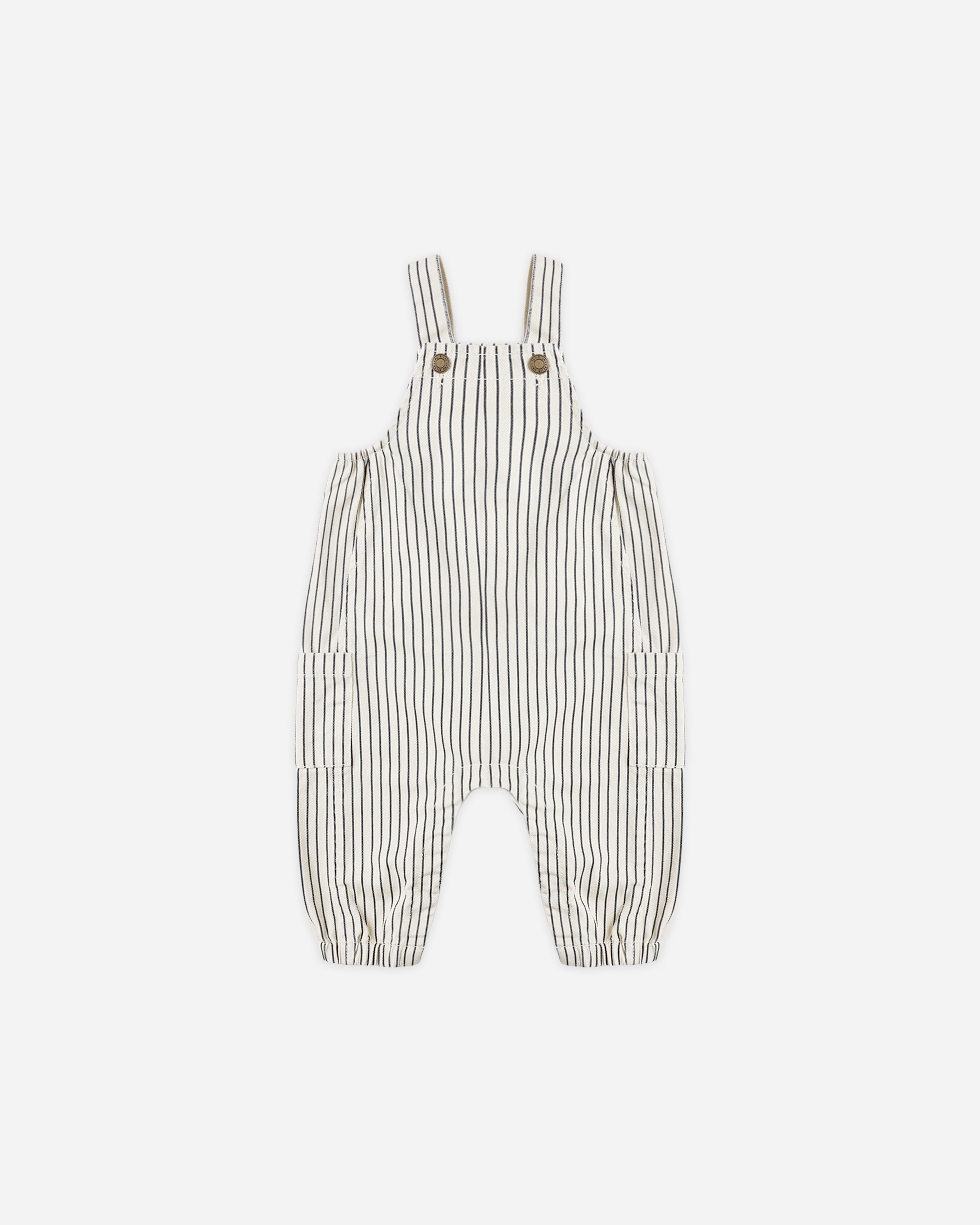 Cargo Baby Overall || Navy Pinstripe