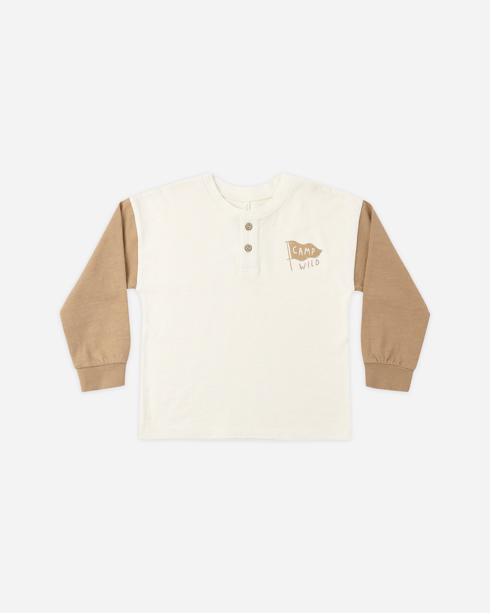 Relaxed Long Sleeve Henley Camp Wild