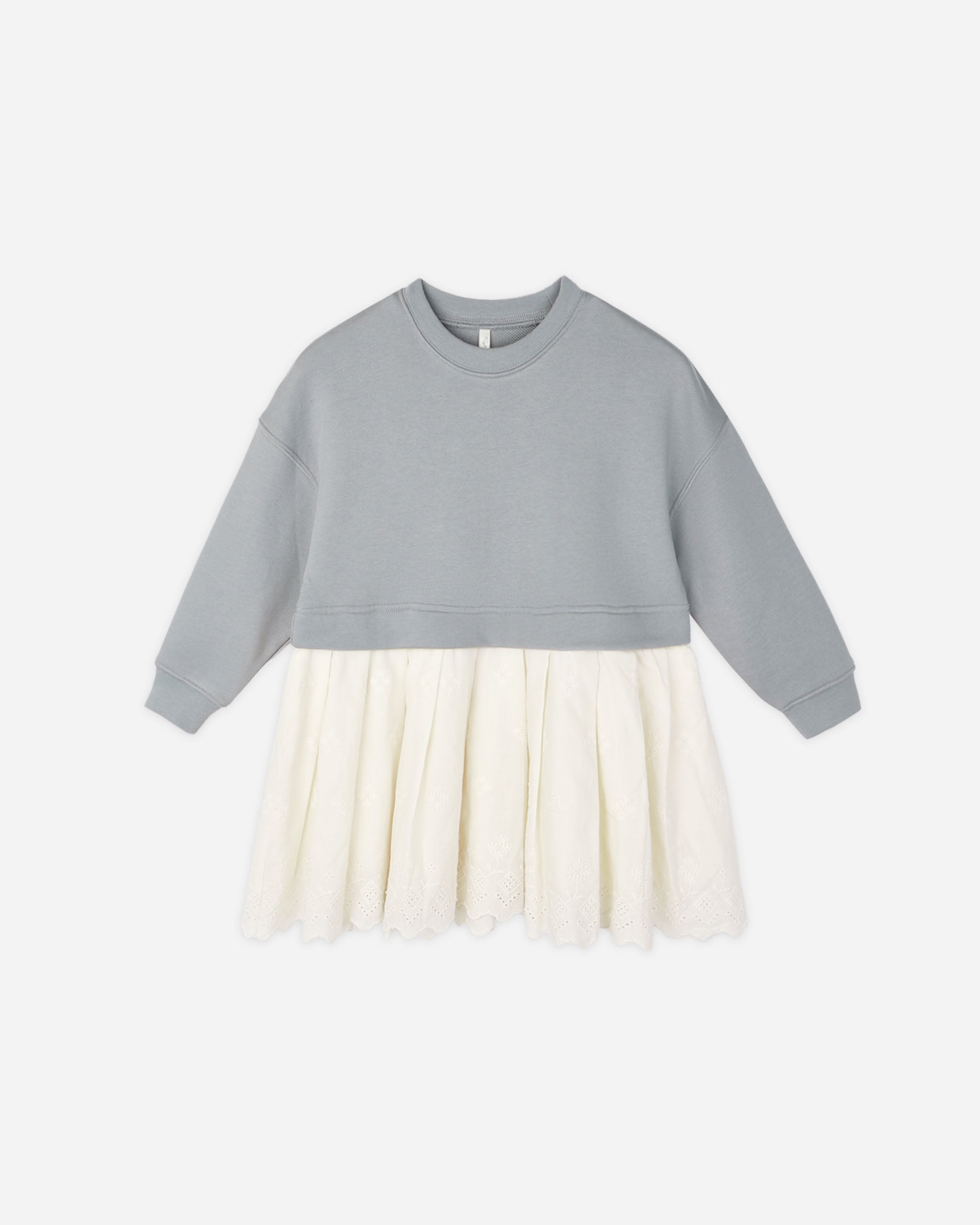 Sweatshirt Dress || Dusty Blue - Rylee + Cru | Kids Clothes | Trendy Baby Clothes | Modern Infant Outfits |