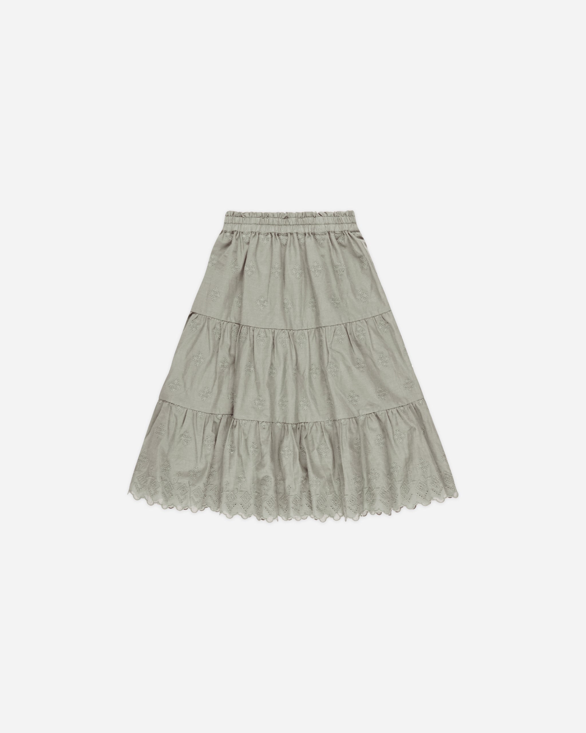 Ruffle Tiered Midi Skirt || Laurel