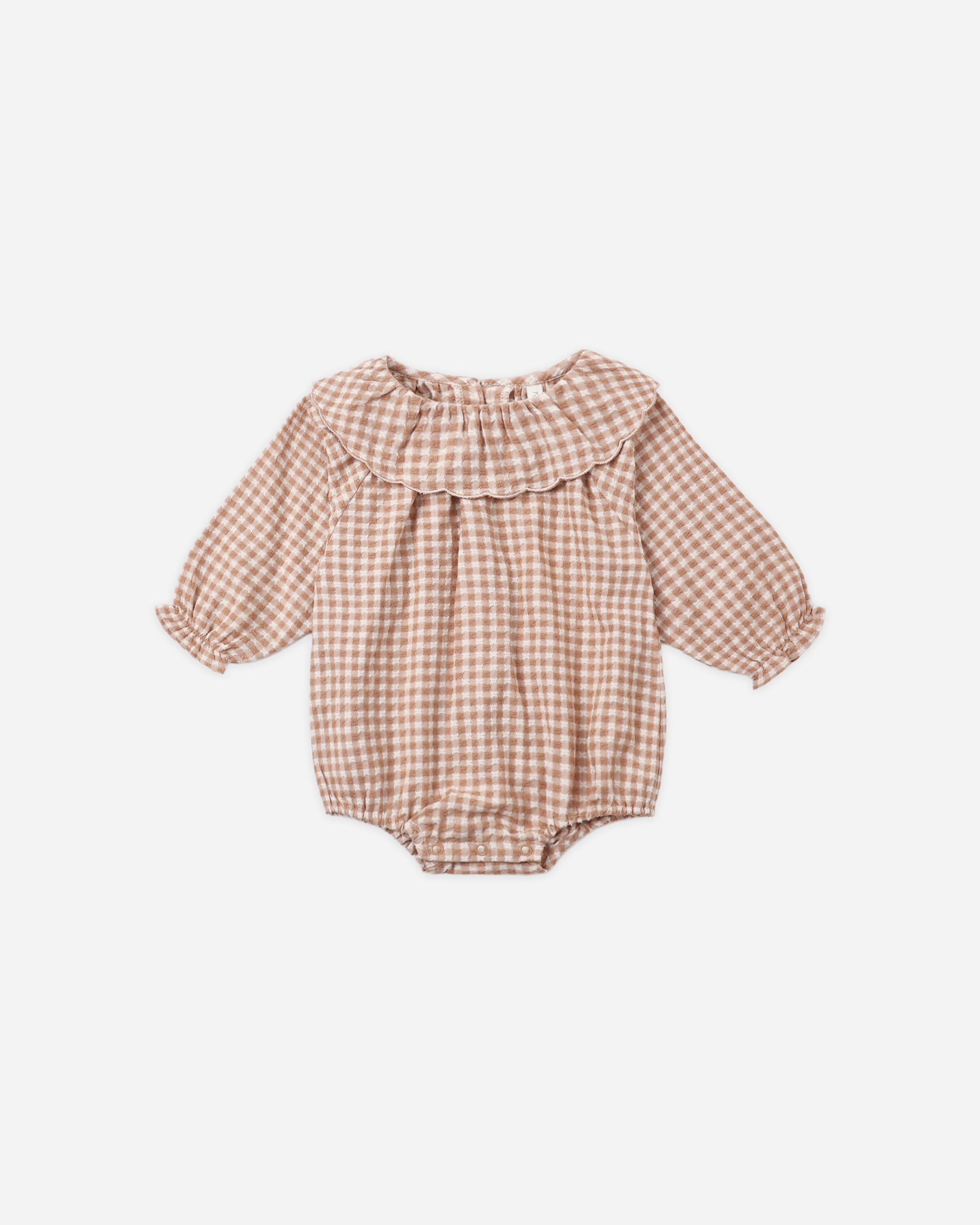Colette Romper Fawn Gingham