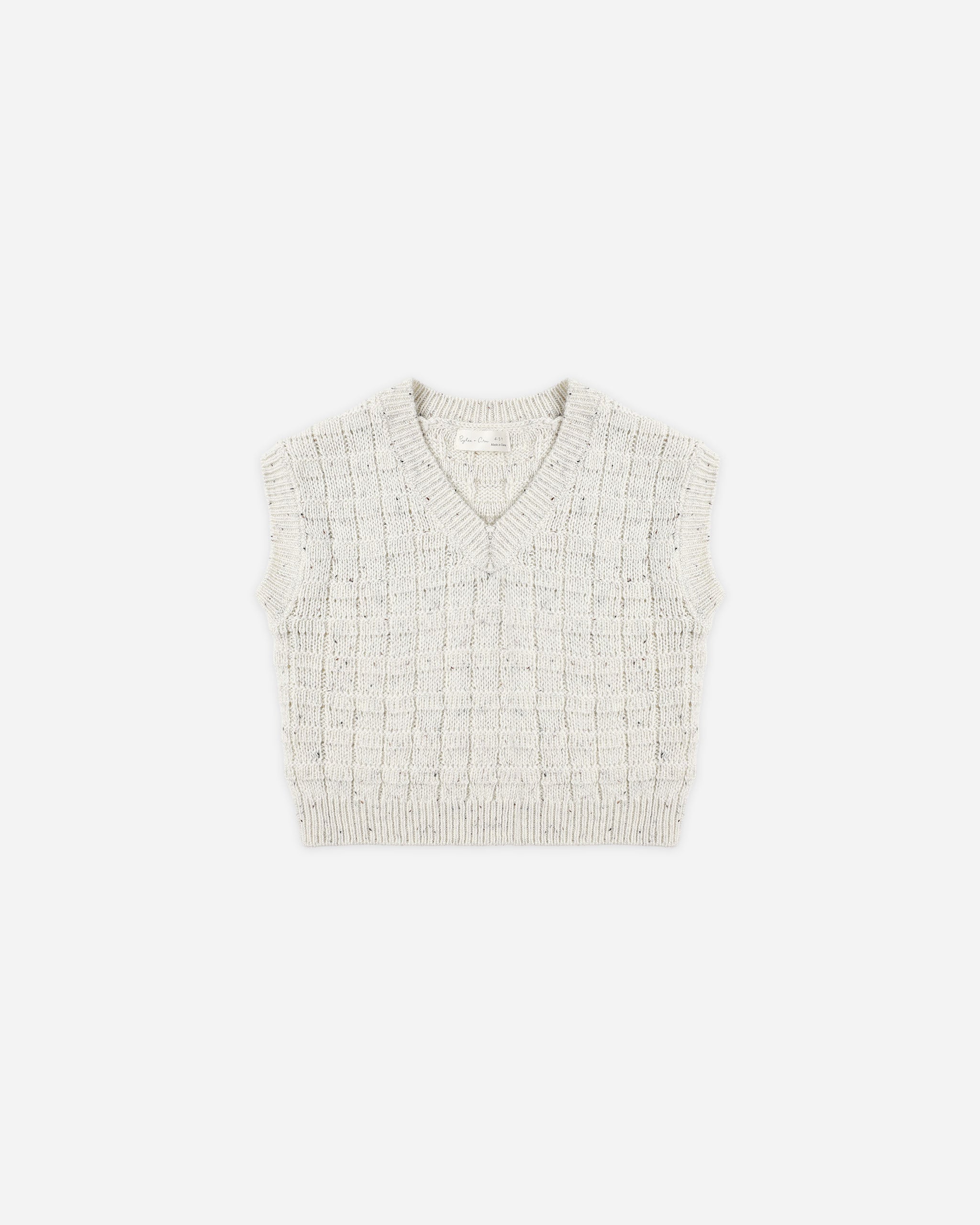 Sweater Vest || Oatmeal Speckle