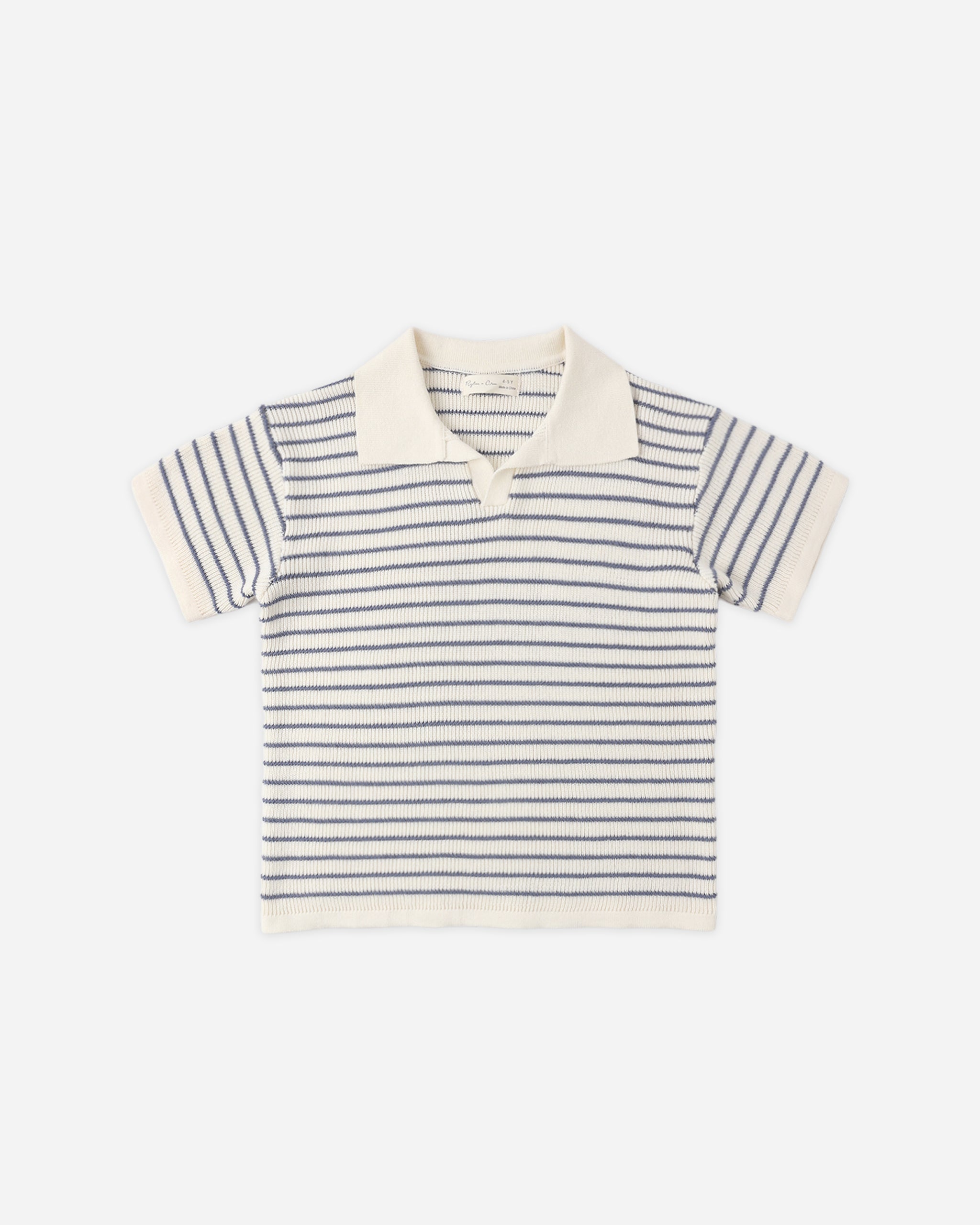 Chandler Knit Polo Marine Stripe