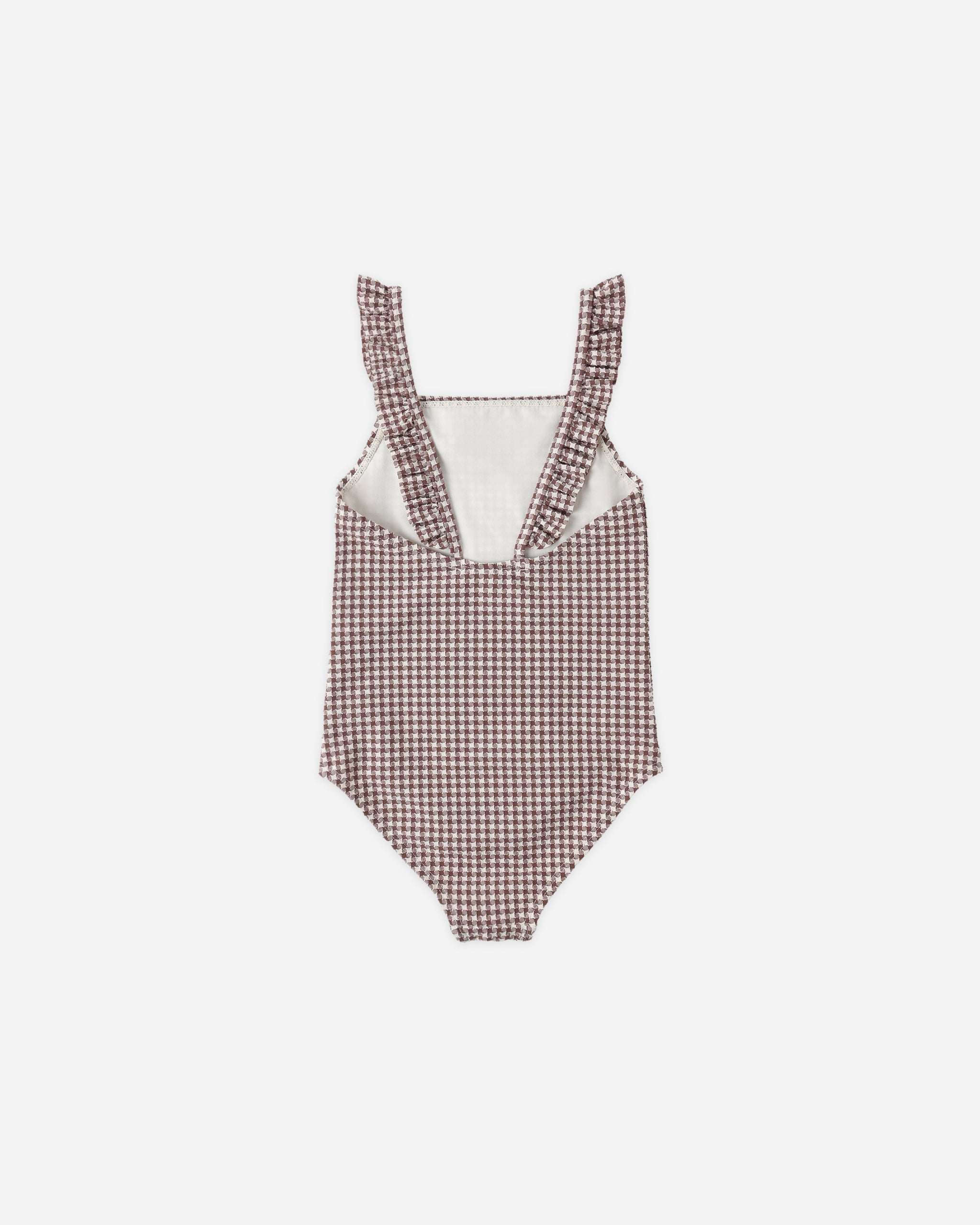 Positano One-Piece Chocolate Houndstooth