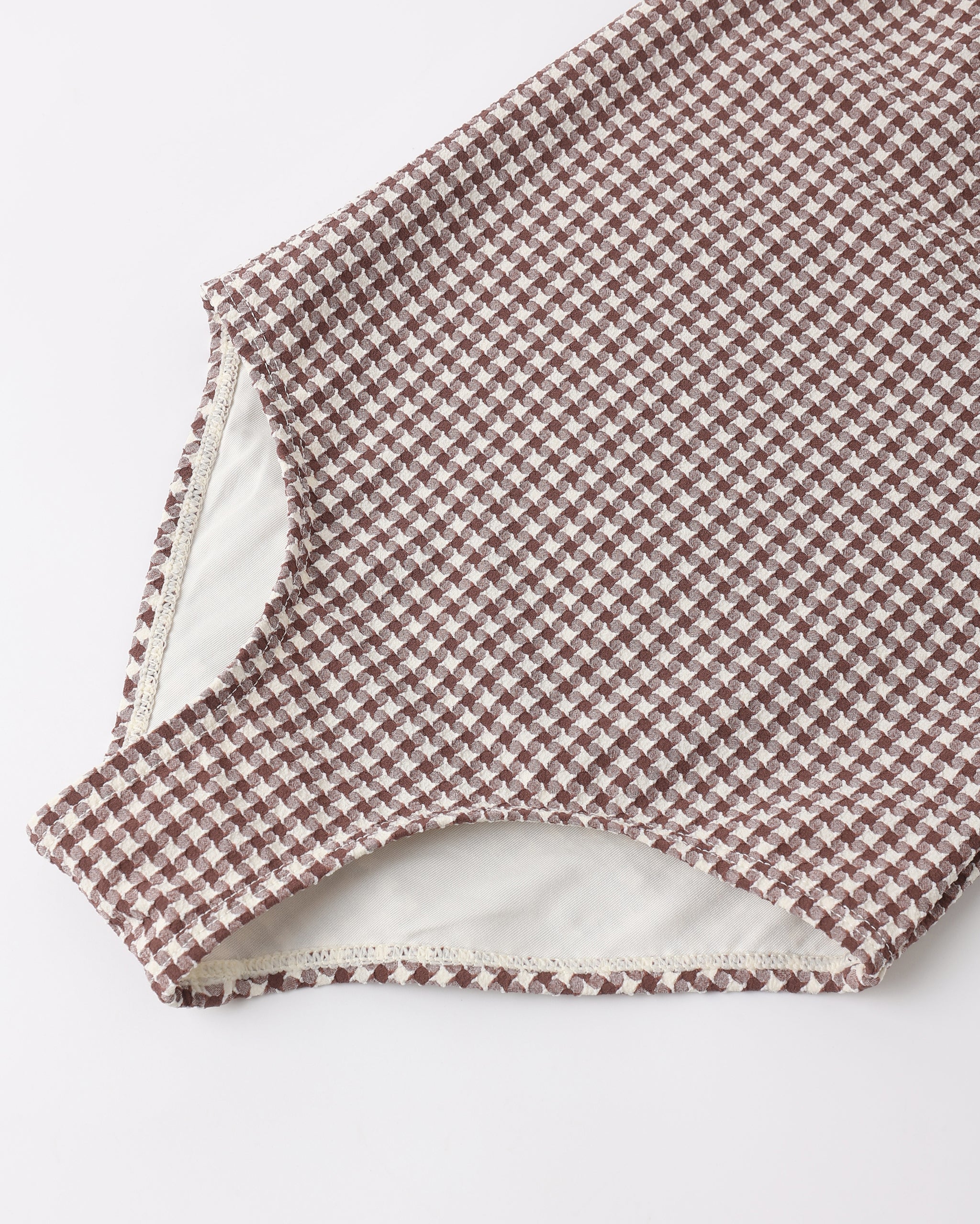 Positano One-Piece Chocolate Houndstooth