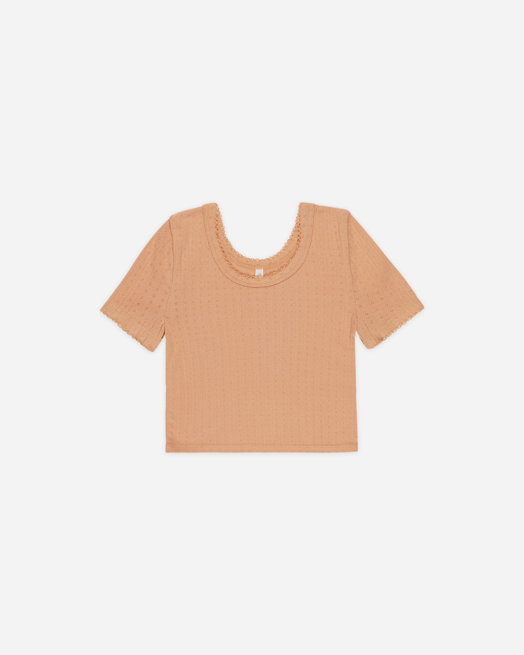 Pointelle Tee || Grapefruit