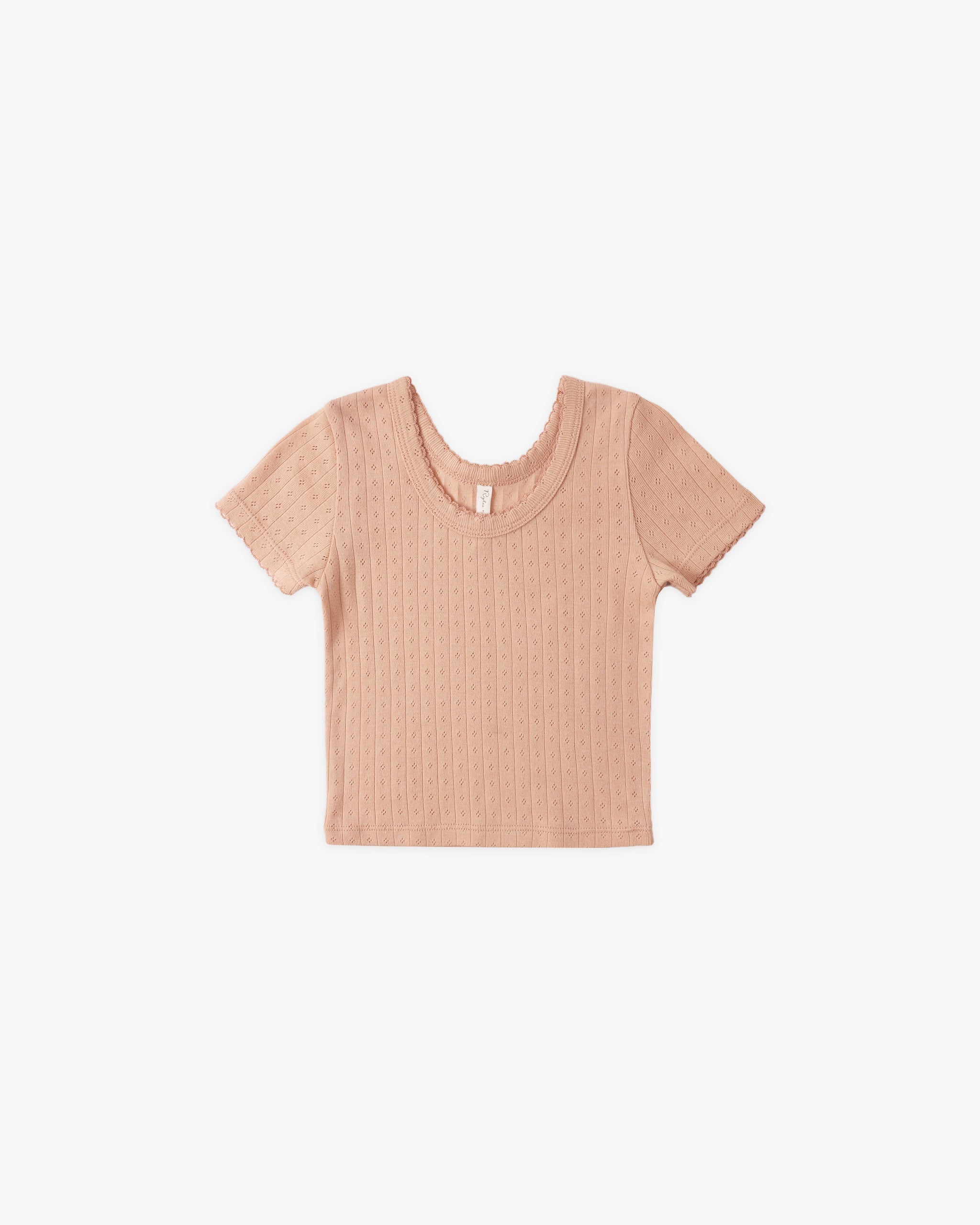 Pointelle Tee Melon - Rylee + Cru | Kids Clothes | Trendy Baby Clothes | Modern Infant Outfits |