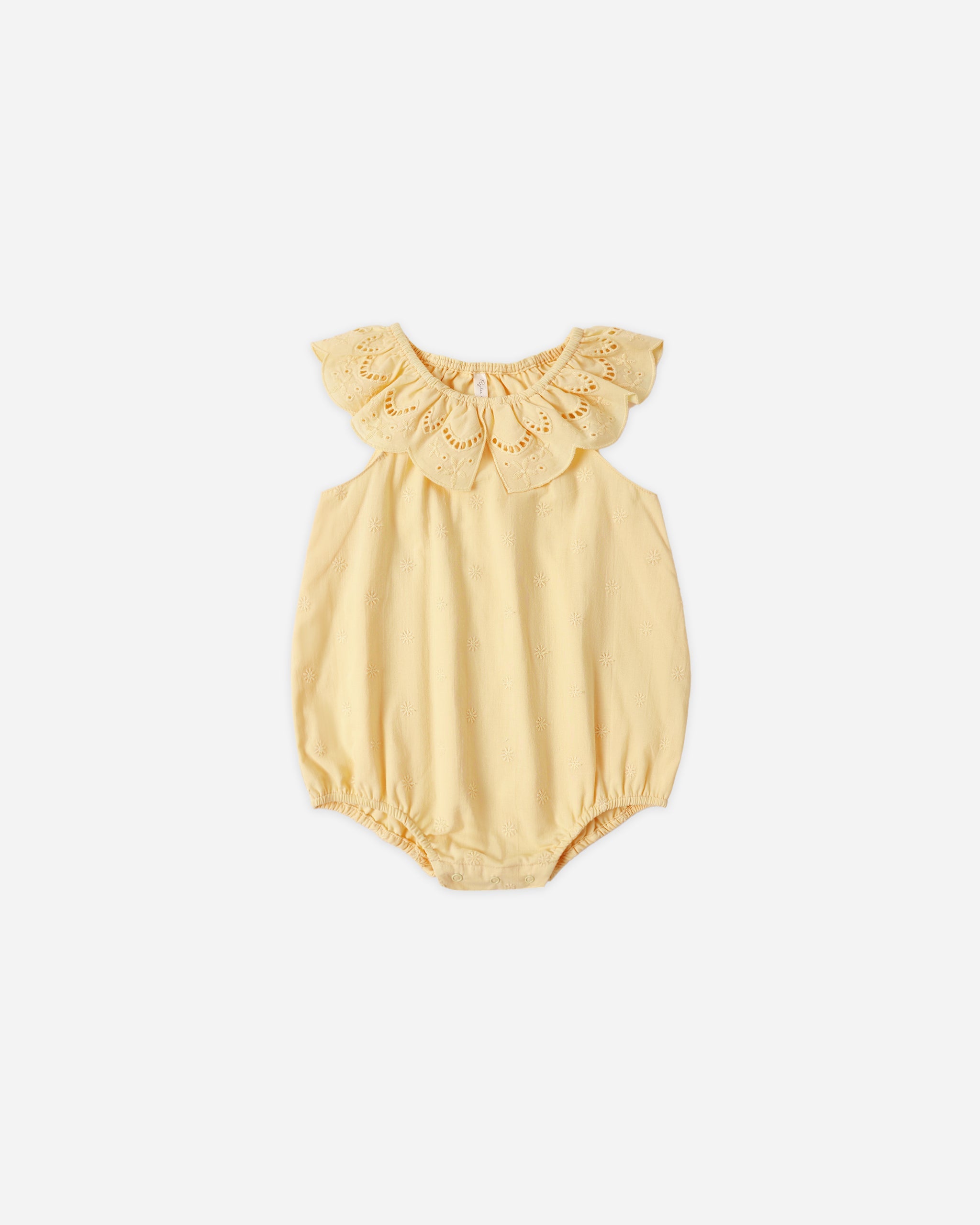 Myla Romper Lemon - Rylee + Cru | Kids Clothes | Trendy Baby Clothes | Modern Infant Outfits |