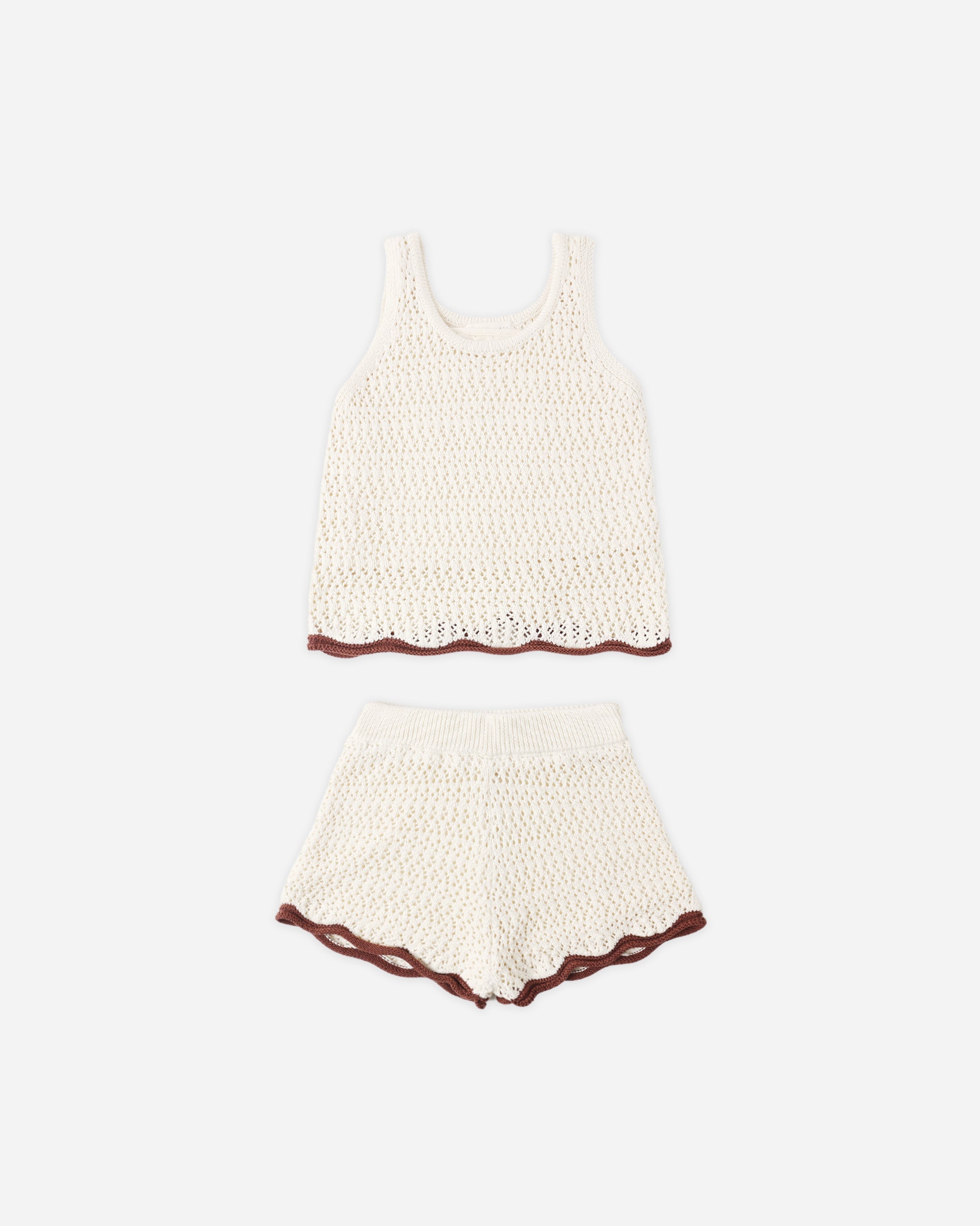 Crochet Tank Set Natural