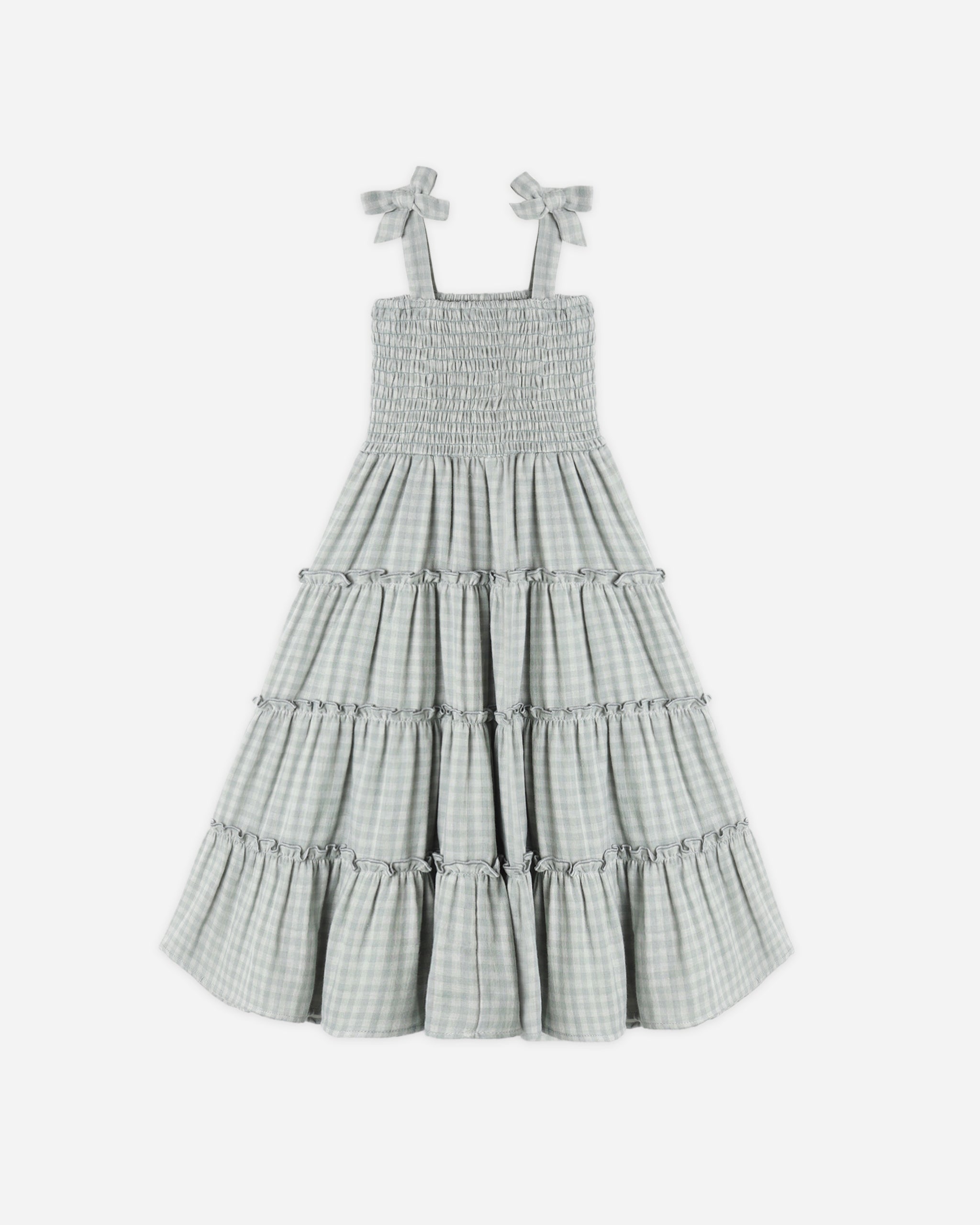 Taylor Dress Green Gingham - Rylee + Cru | Kids Clothes | Trendy Baby Clothes | Modern Infant Outfits |