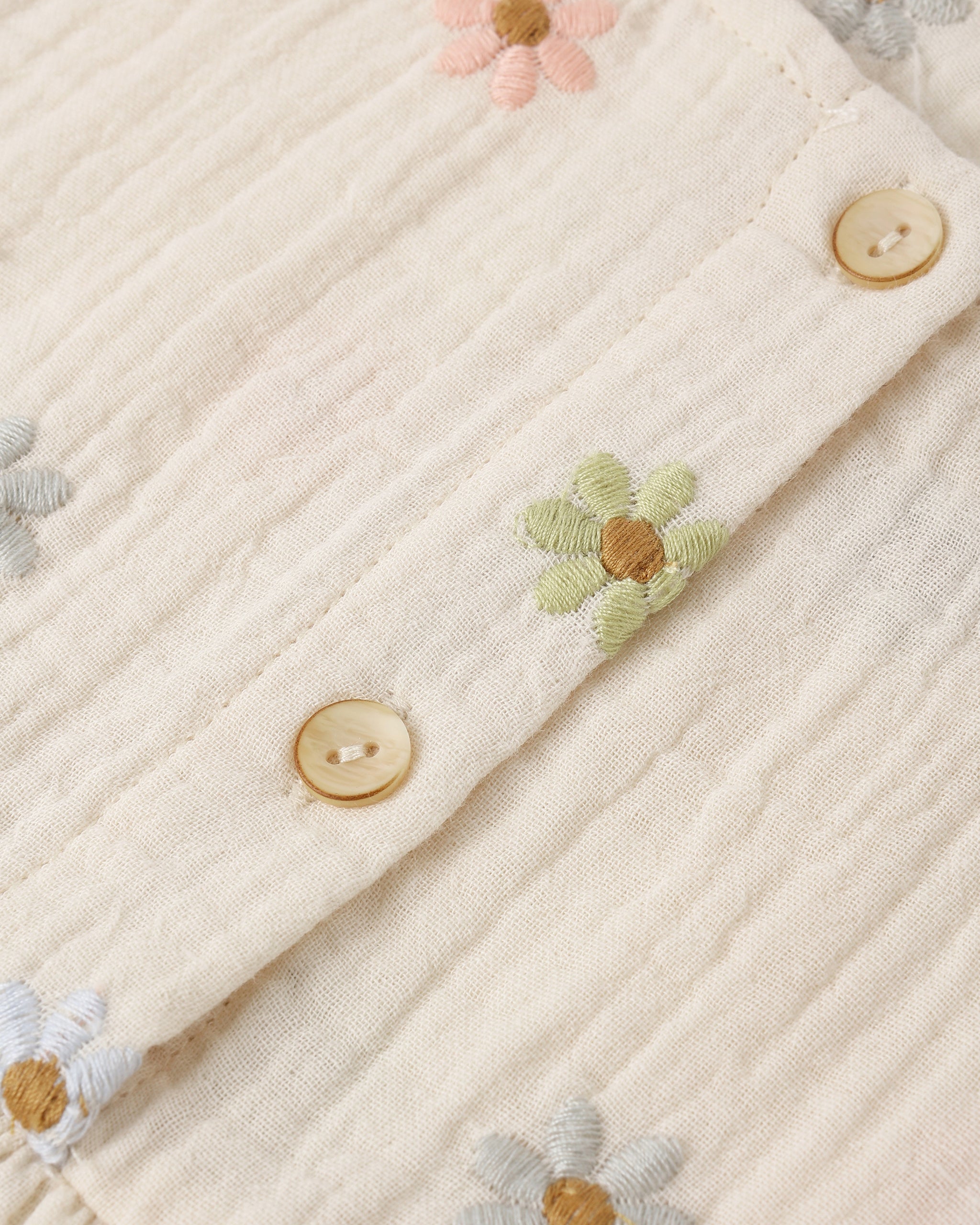 Kayli Set Embroidered Daisies - Rylee + Cru | Kids Clothes | Trendy Baby Clothes | Modern Infant Outfits |