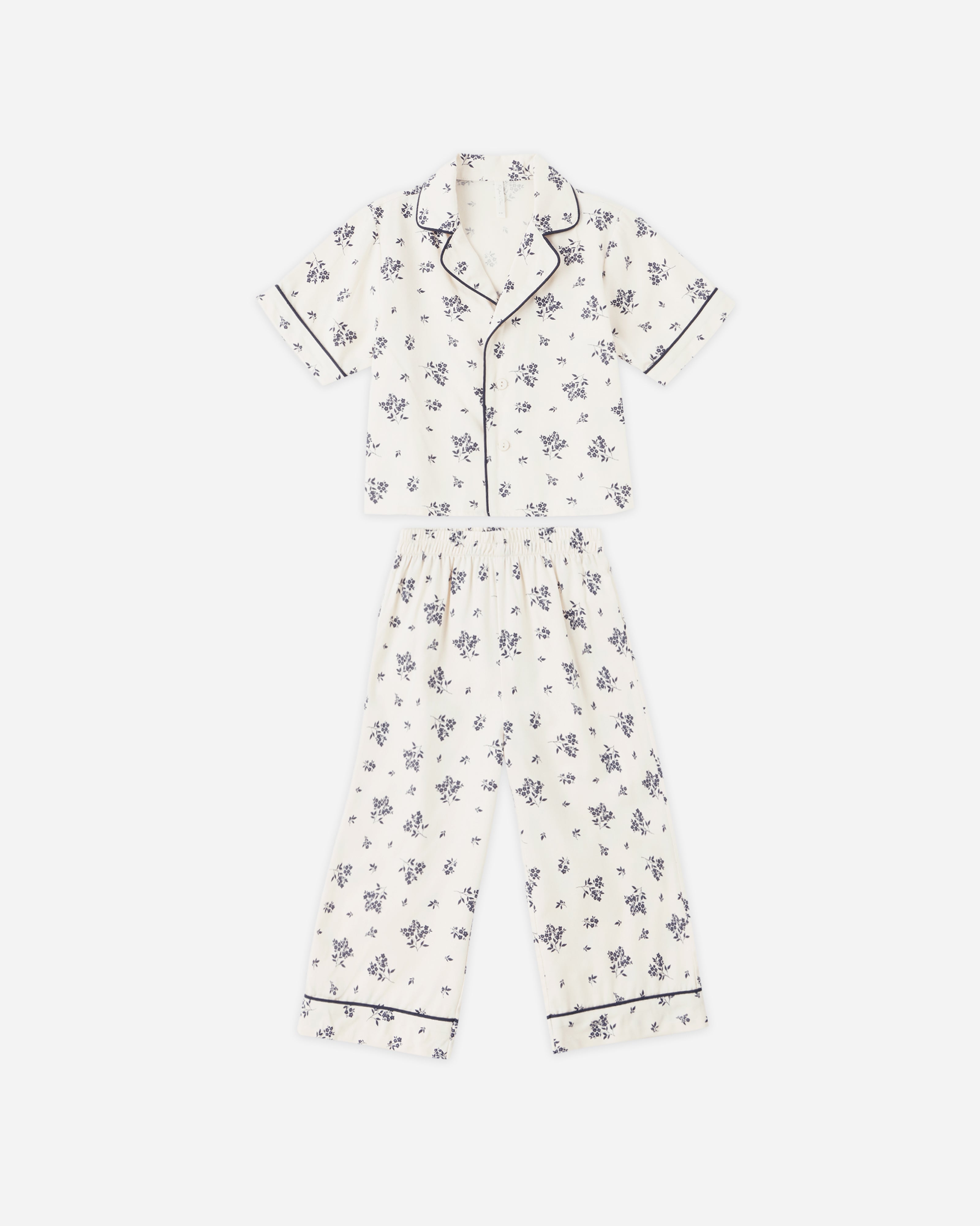 Woven Pajama Set || Blue Floral