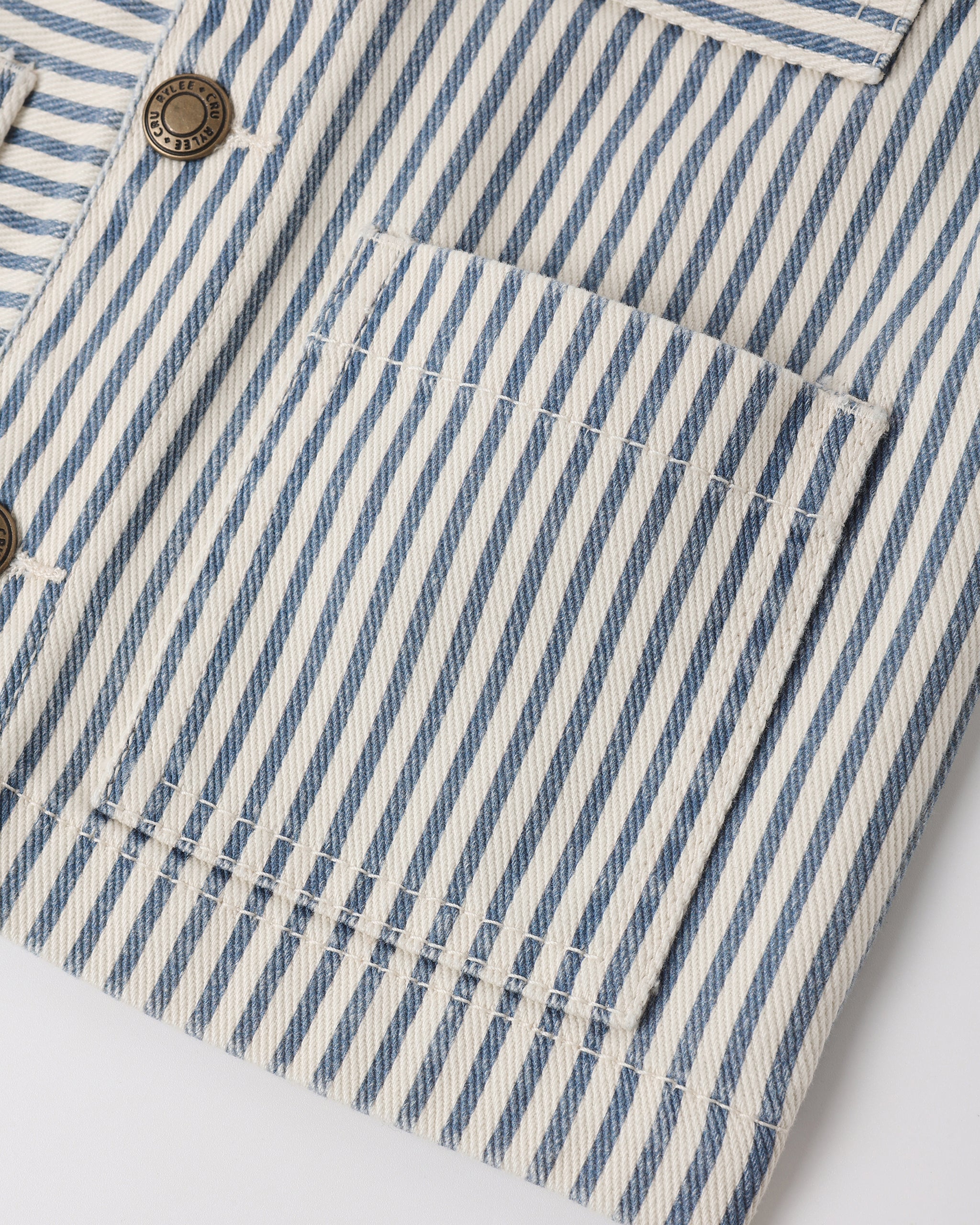 Denim Jacket Railroad Stripe