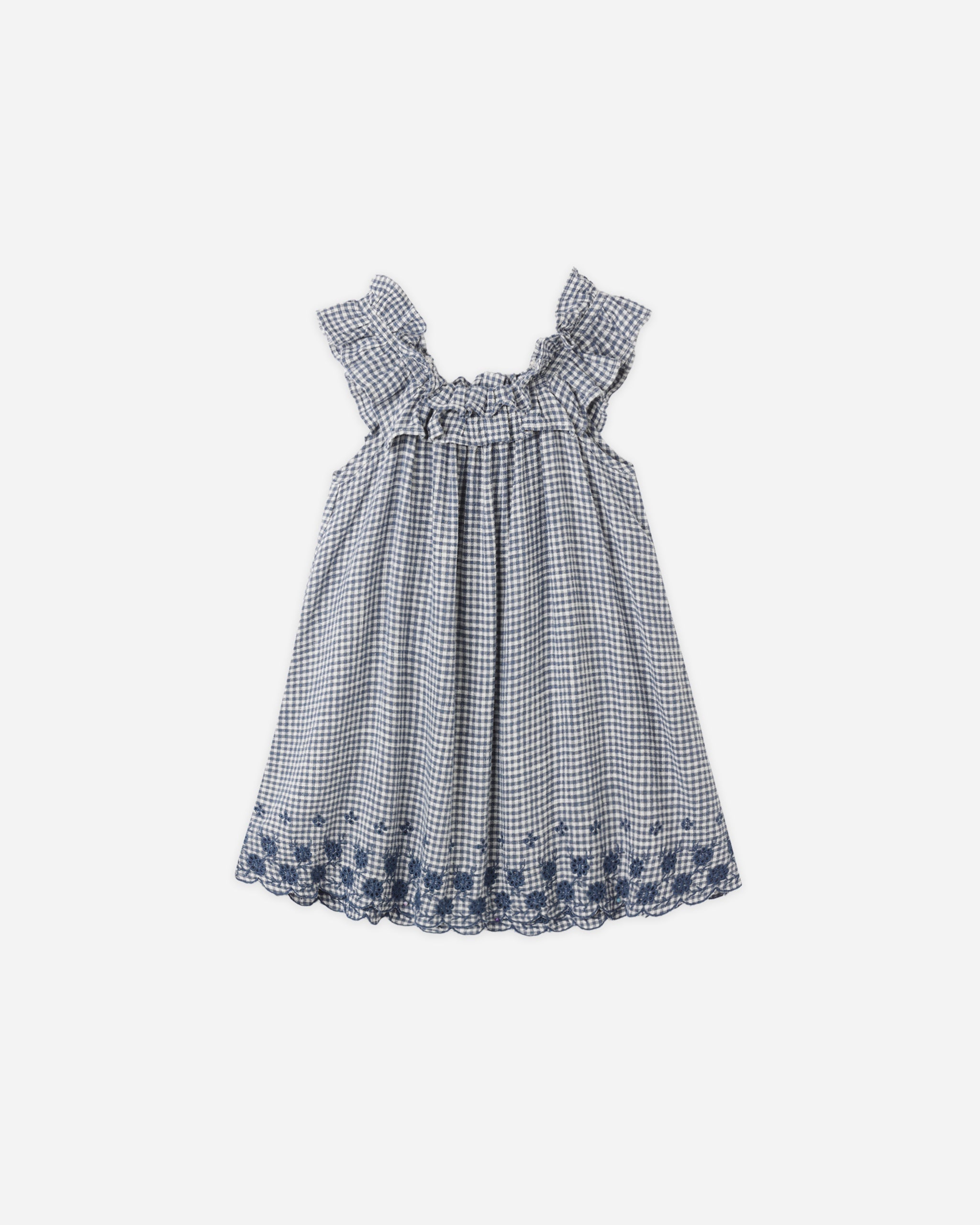 Lennon Dress Marine Gingham