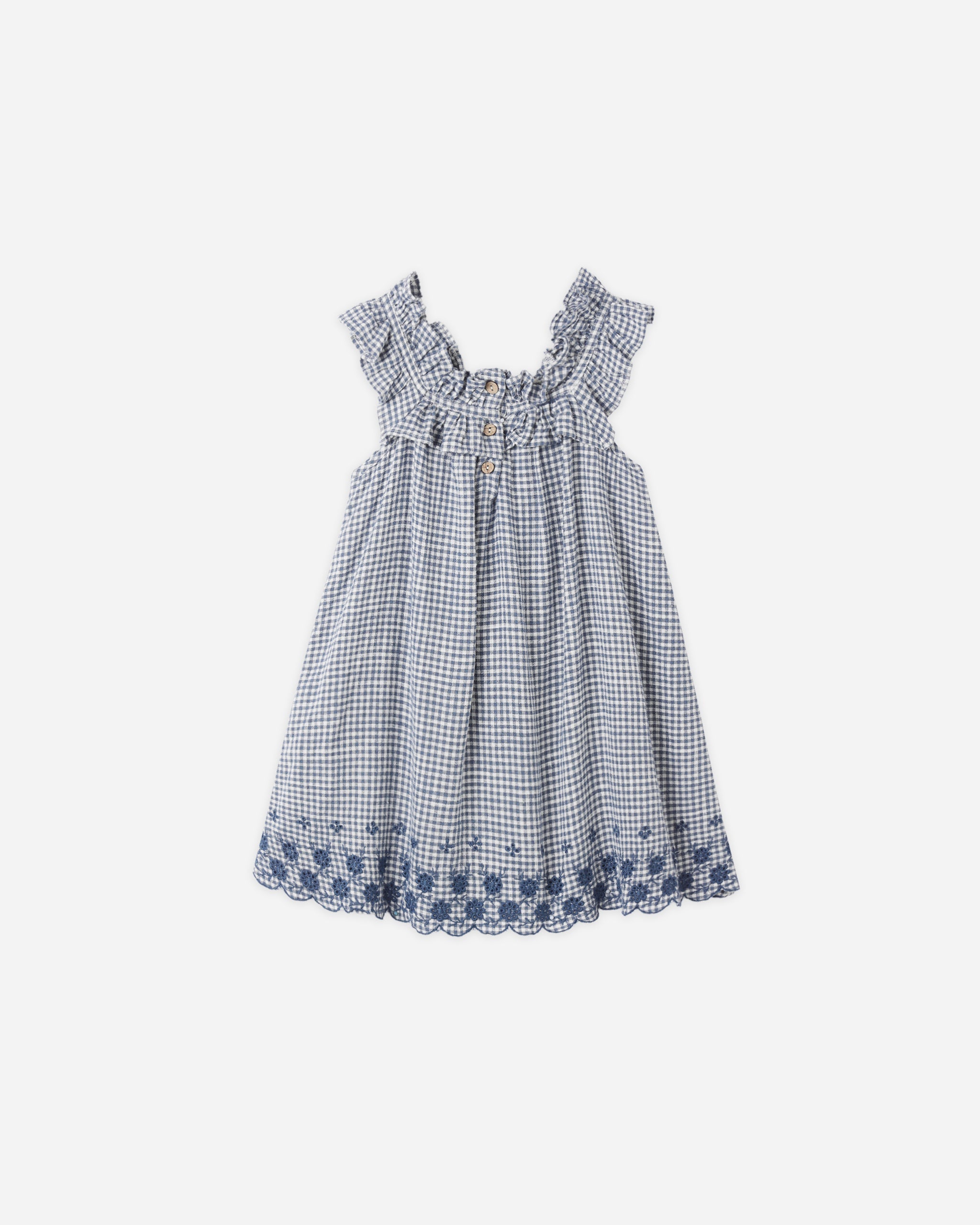 Lennon Dress Marine Gingham