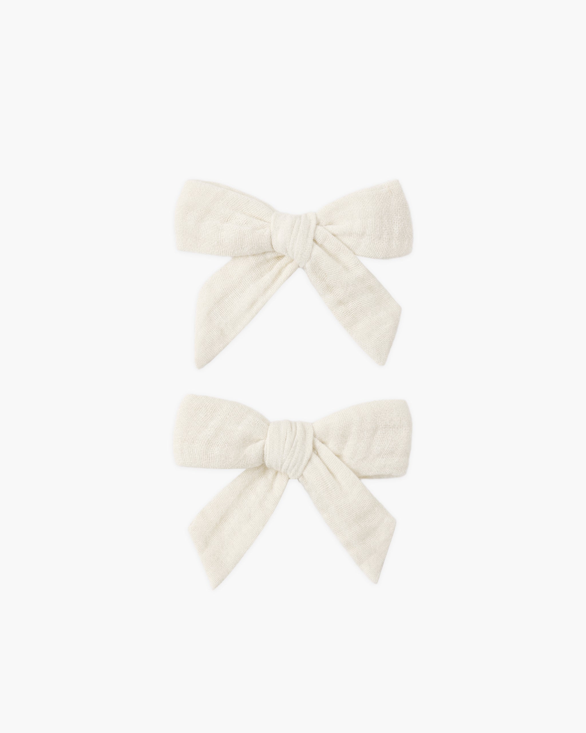 Bows, Set Of 2 Natural - Rylee + Cru | Kids Clothes | Trendy Baby Clothes | Modern Infant Outfits |