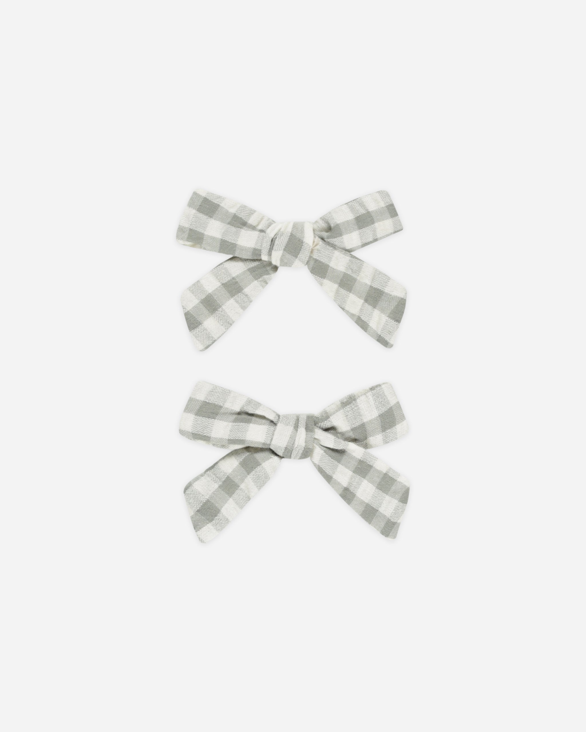 Bows, Set of 2 || Eucalyptus Gingham