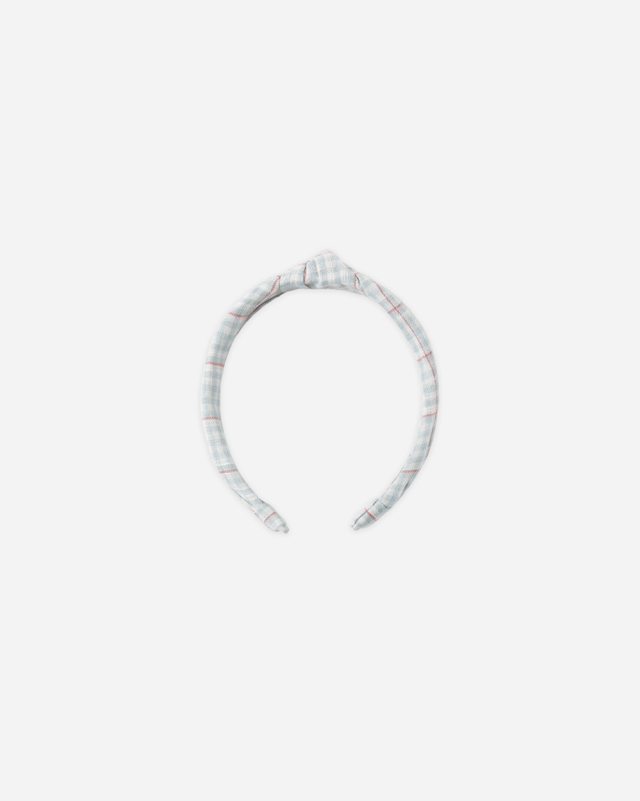 Knotted Headband Light Blue Plaid - Rylee + Cru | Kids Clothes | Trendy Baby Clothes | Modern Infant Outfits |